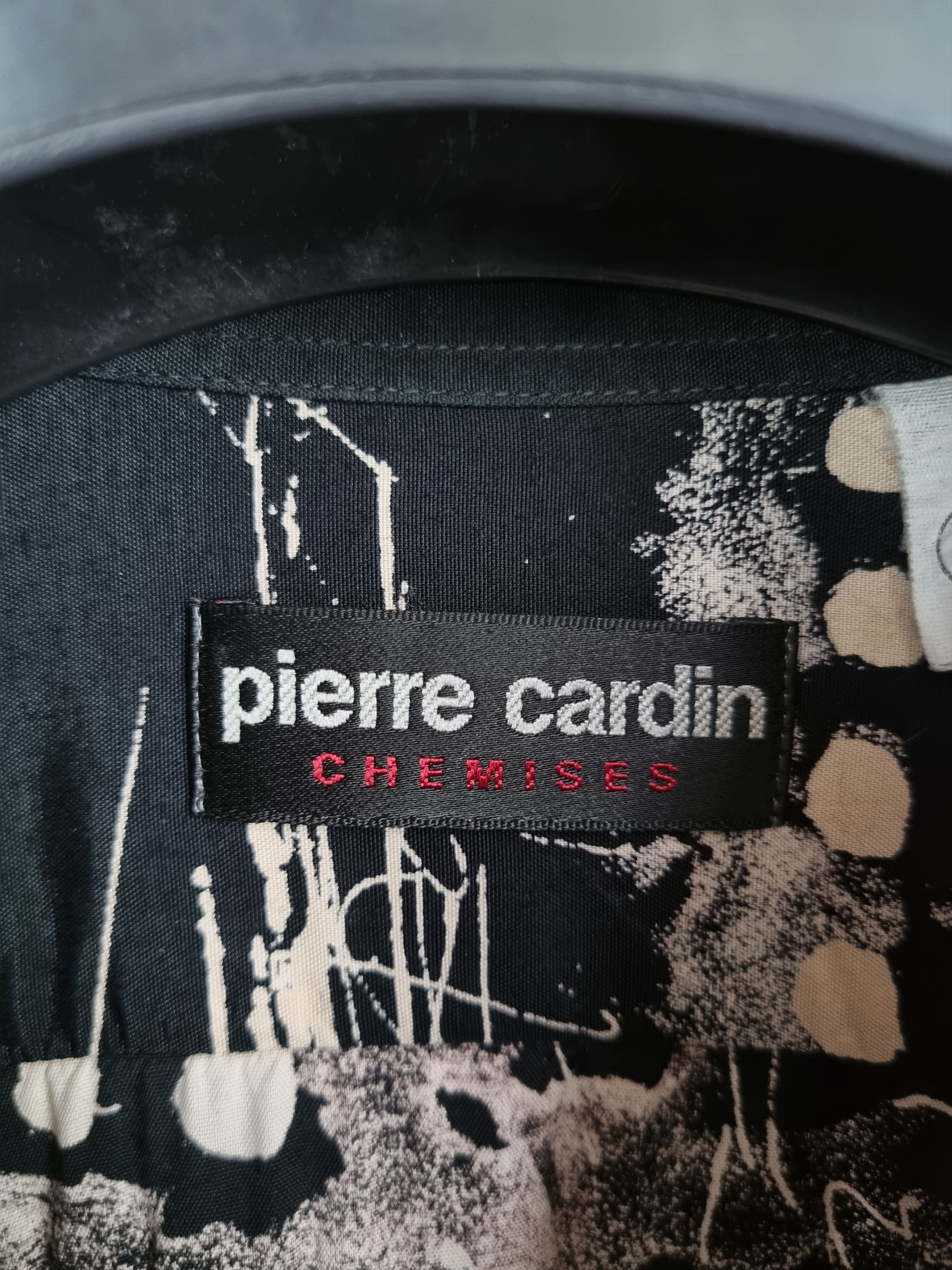 Pierre Cardin × Vintage 90s Viscose Pierre Cardin Chemises Abstract Rare Shirt Size US L / EU 52-54 / 3 - 10 Thumbnail