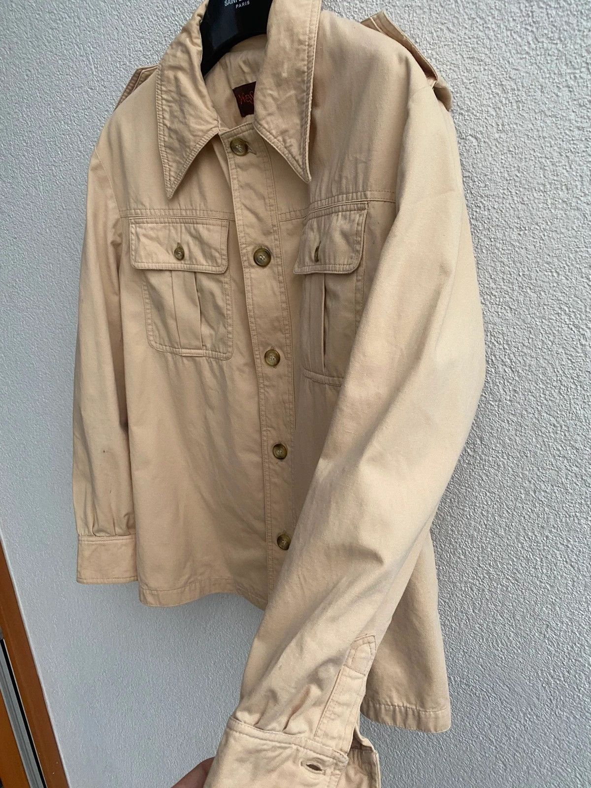 Yves Saint Laurent Vintage 80’s YSL Jacket Cotton Beige Paris Jacket Size US S / EU 44-46 / 1 - 11 Thumbnail