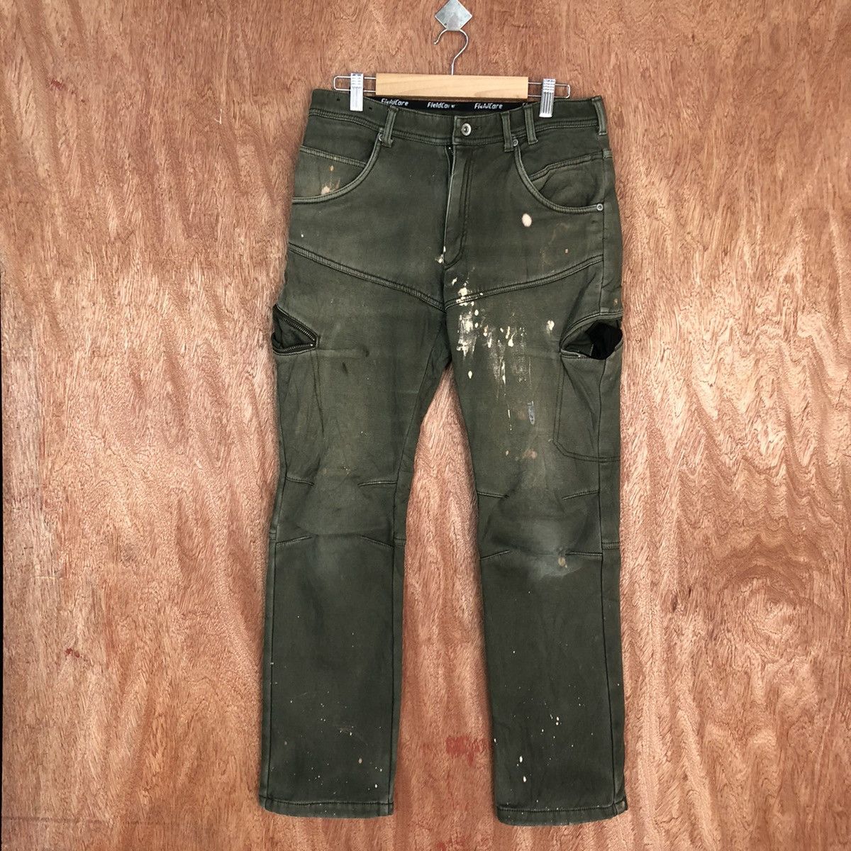 image of Distressed Denim x Vintage Fieldcore Distressed Cargopants Multiple Pocket in Grey, Men's (Size 28)