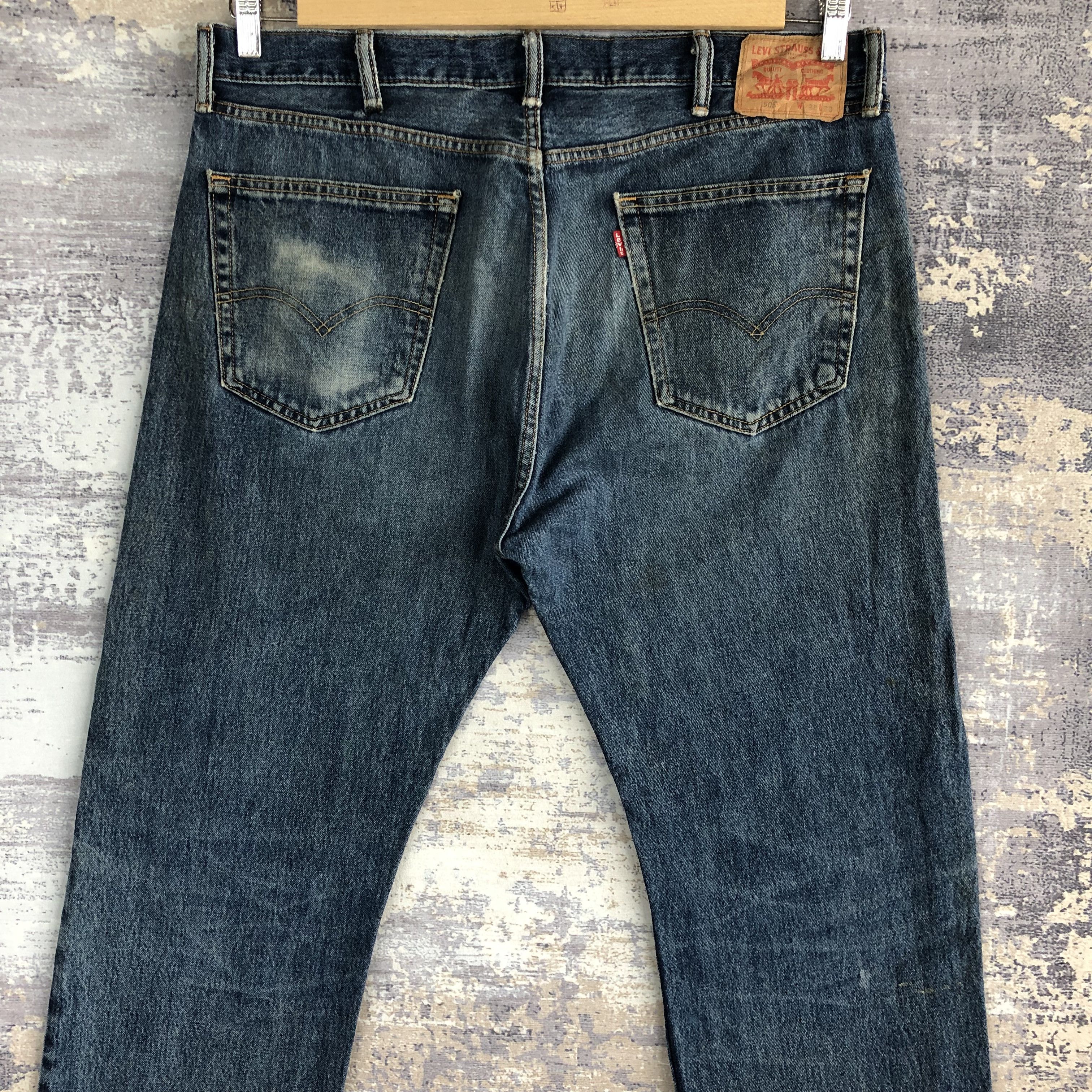 Levi's Vintage Levis Distressed Jeans Levi's 505 Stonewash Denim Size US 40 / EU 56 - 4 Thumbnail