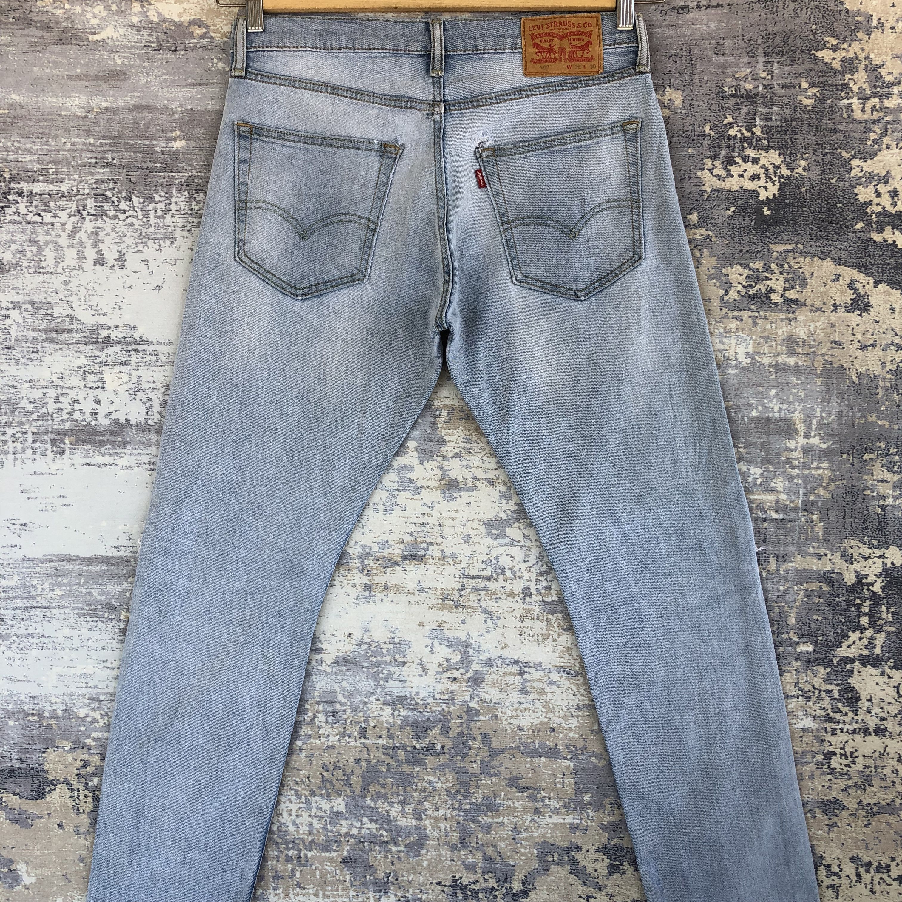 Levi's Vintage Levis 507 Light Wash Jeans Distressed Levi's Denim Size US 30 / EU 46 - 4 Thumbnail