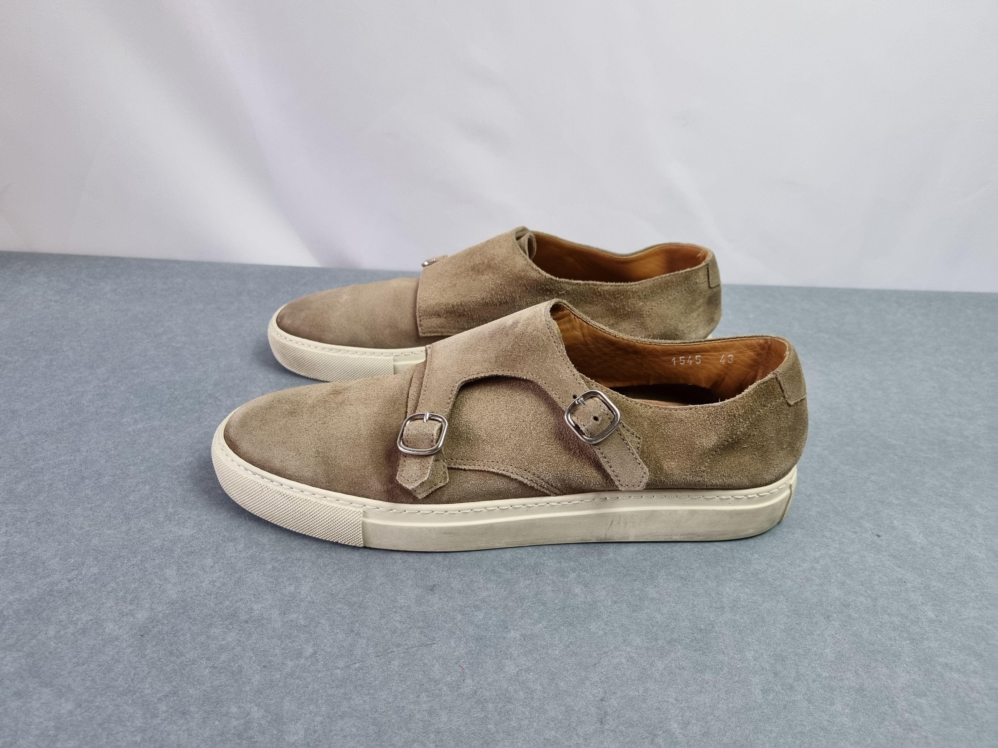 Doucal's Double Buckle Suede Loafers Casual Shoes Loro Piana Style Size US 10 / EU 43 - 2 Thumbnail