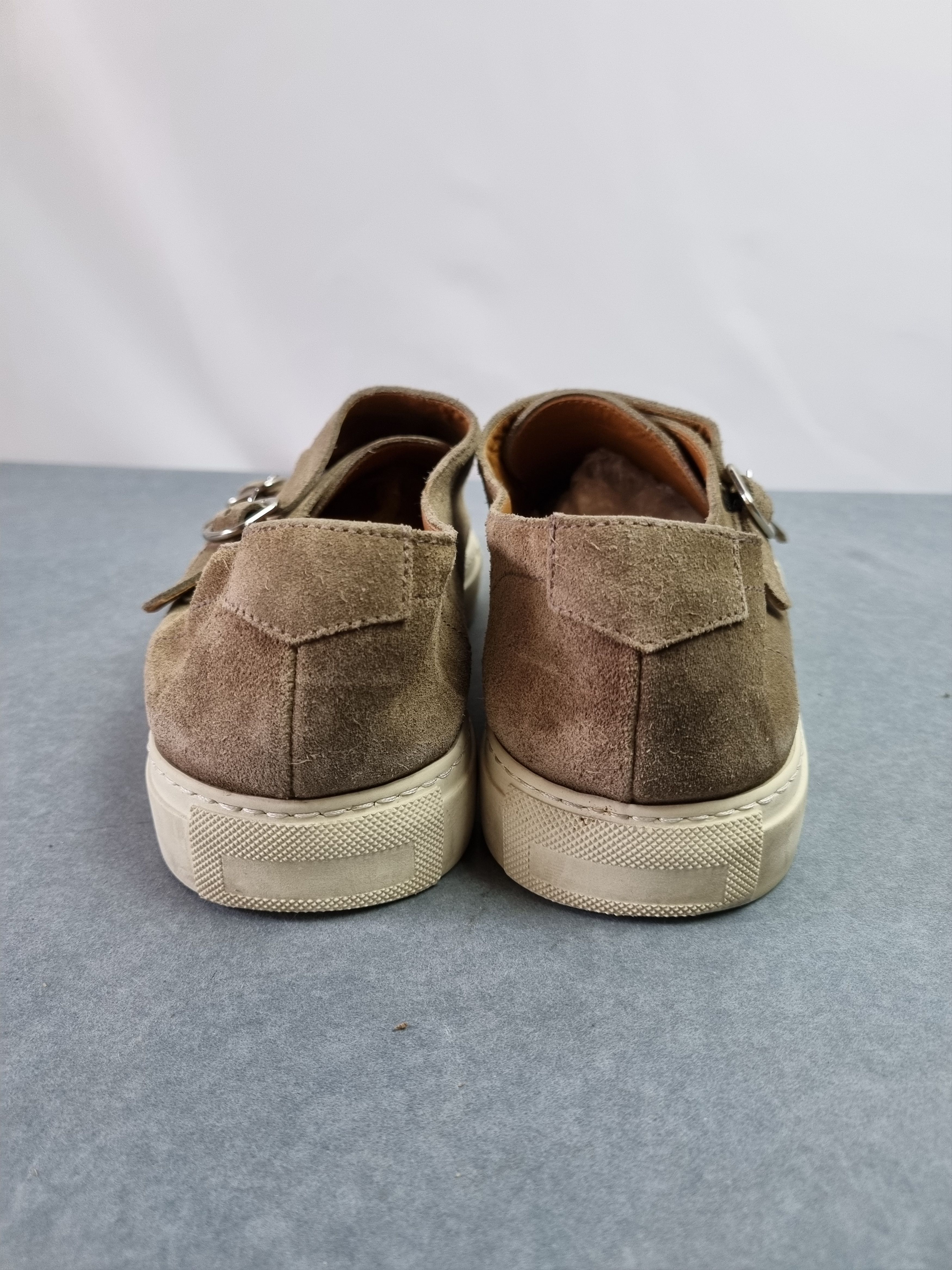 Doucal's Double Buckle Suede Loafers Casual Shoes Loro Piana Style Size US 10 / EU 43 - 11 Thumbnail