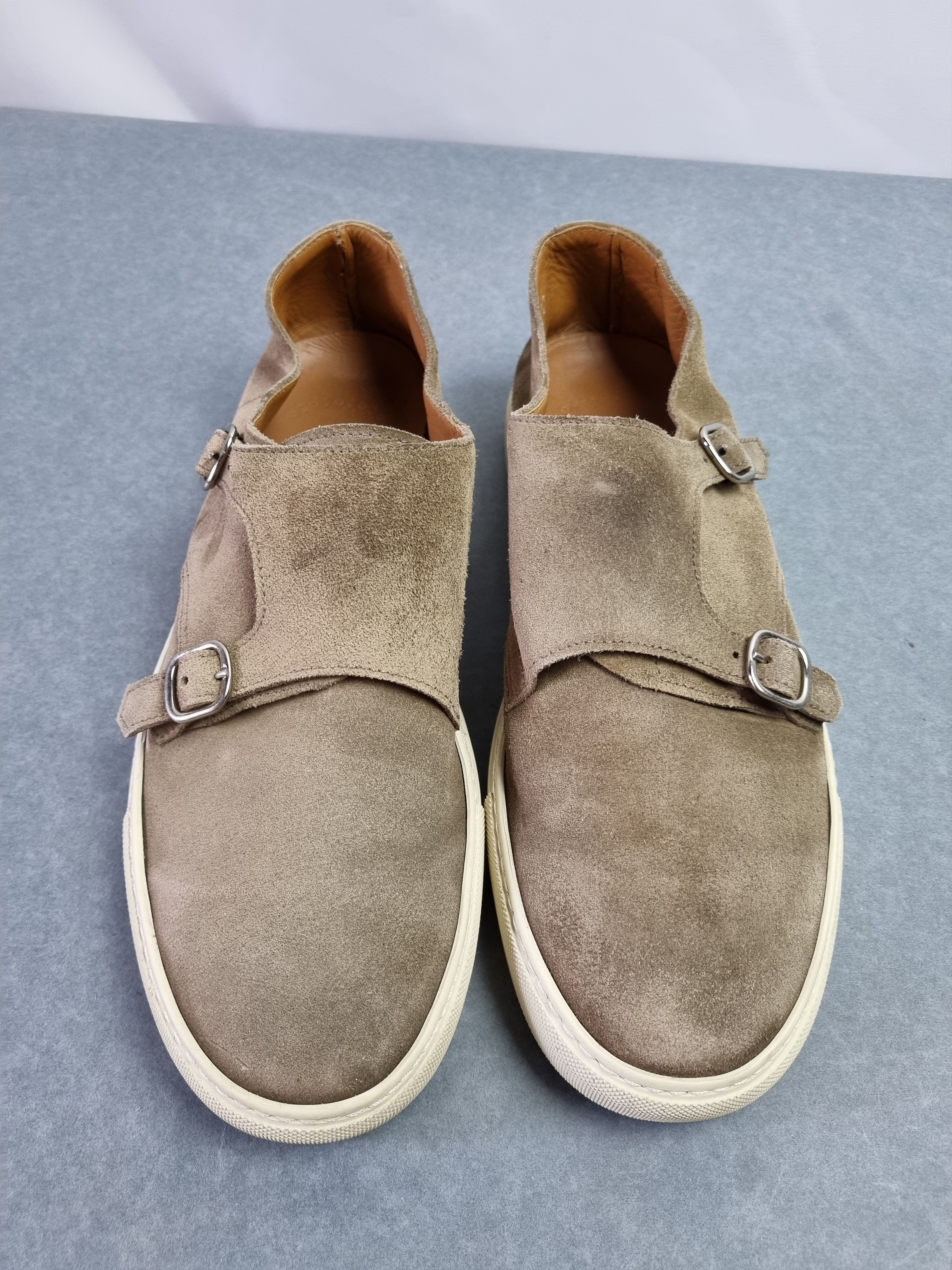Doucal's Double Buckle Suede Loafers Casual Shoes Loro Piana Style Size US 10 / EU 43 - 3 Thumbnail