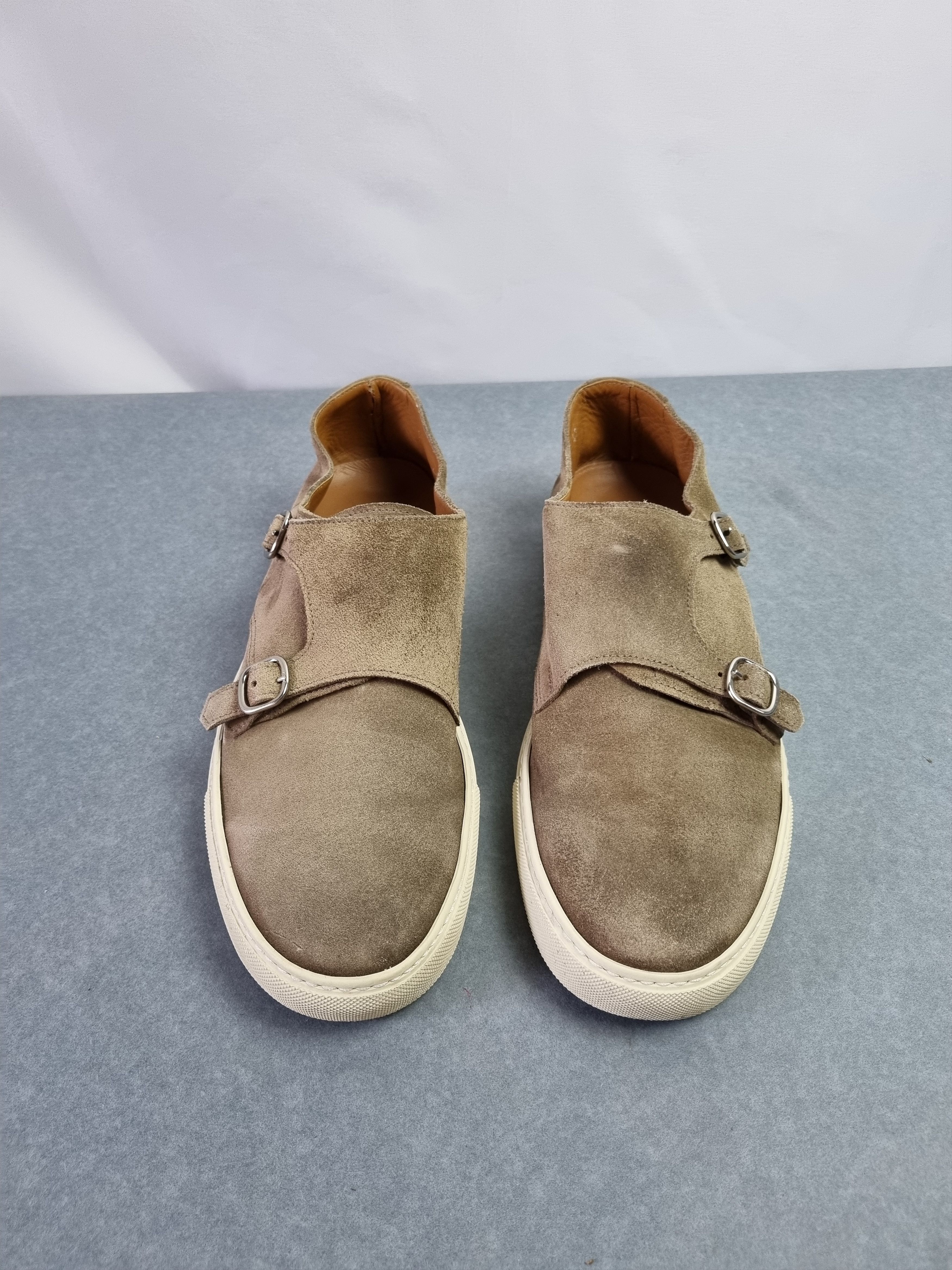 Doucal's Double Buckle Suede Loafers Casual Shoes Loro Piana Style Size US 10 / EU 43 - 1 Thumbnail