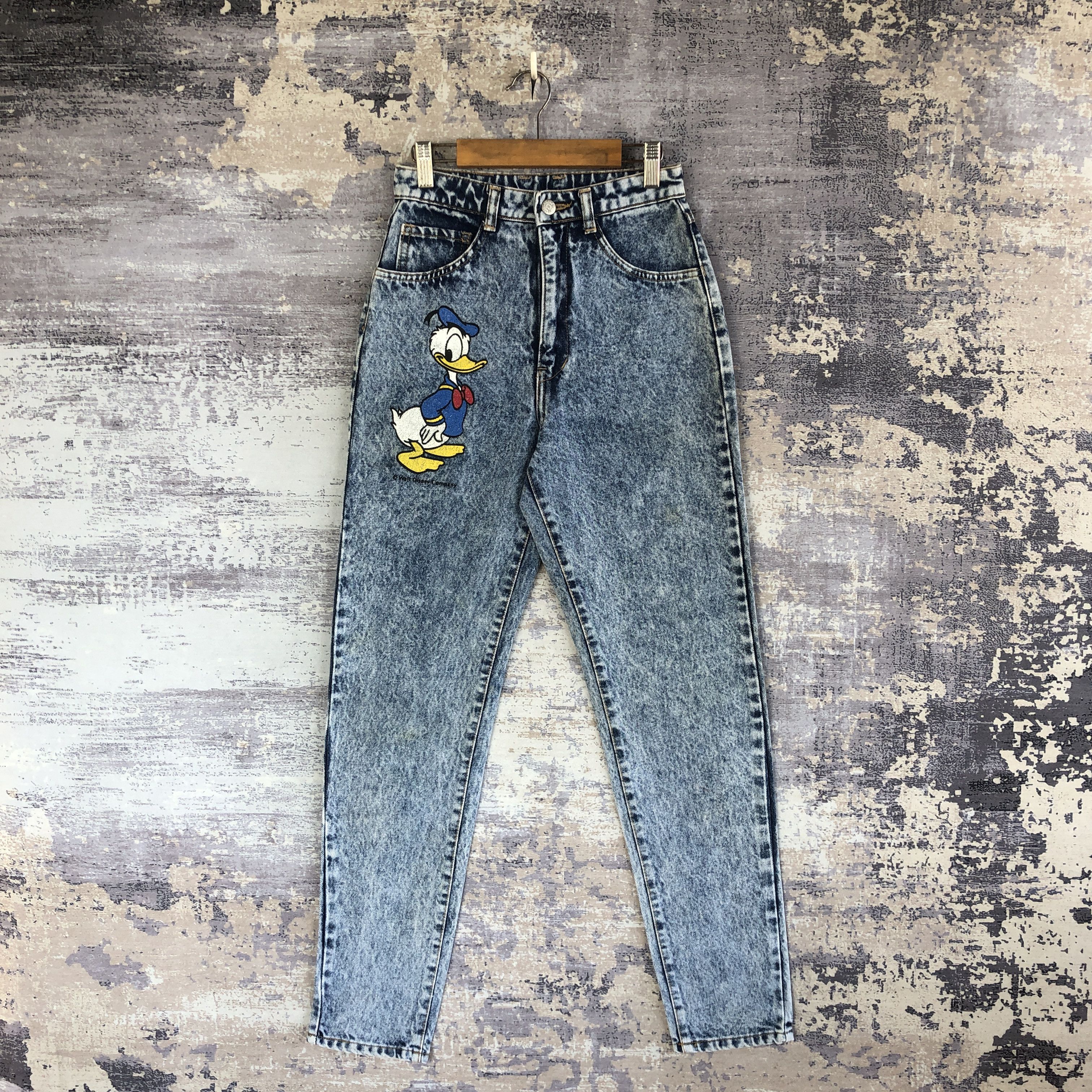 Vintage Vintage Donald Duck Jeans Acid Wash Disney Denim Cartoon | Grailed
