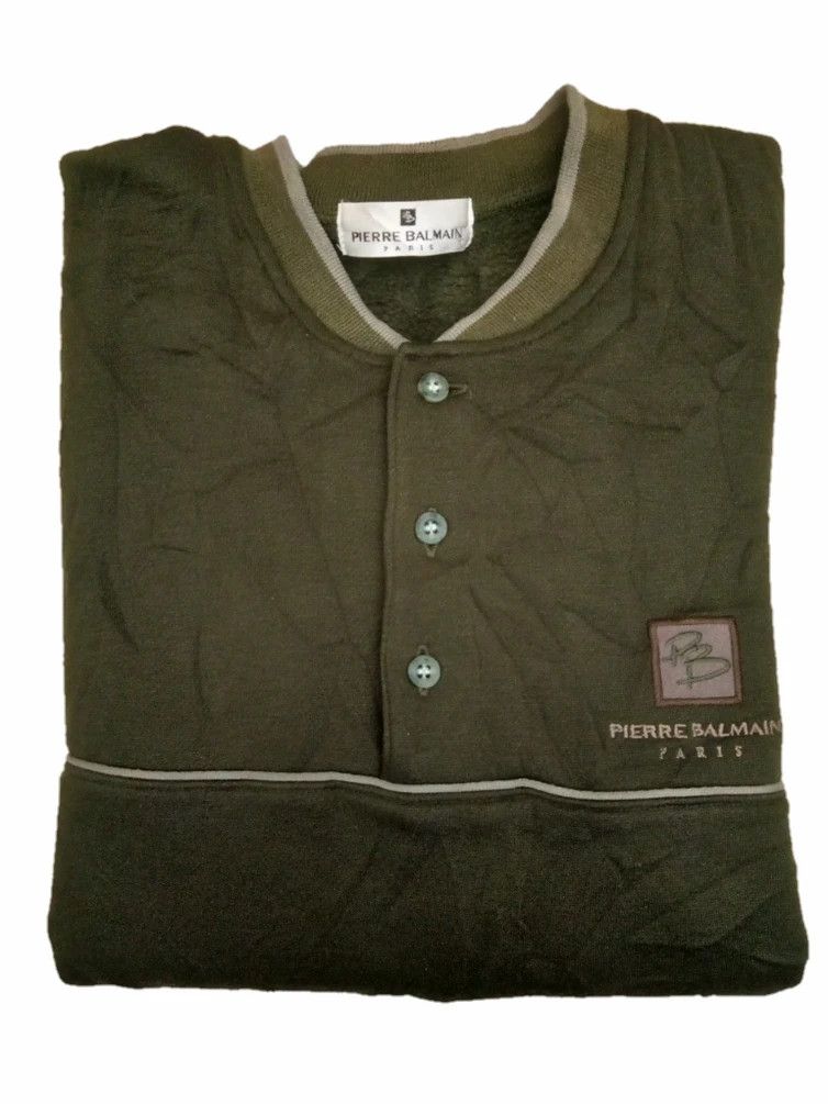 Pierre Balmain PIERRE BALMAIN PARIS Polos jumper sweatshirt button Size US L / EU 52-54 / 3 - 6 Thumbnail