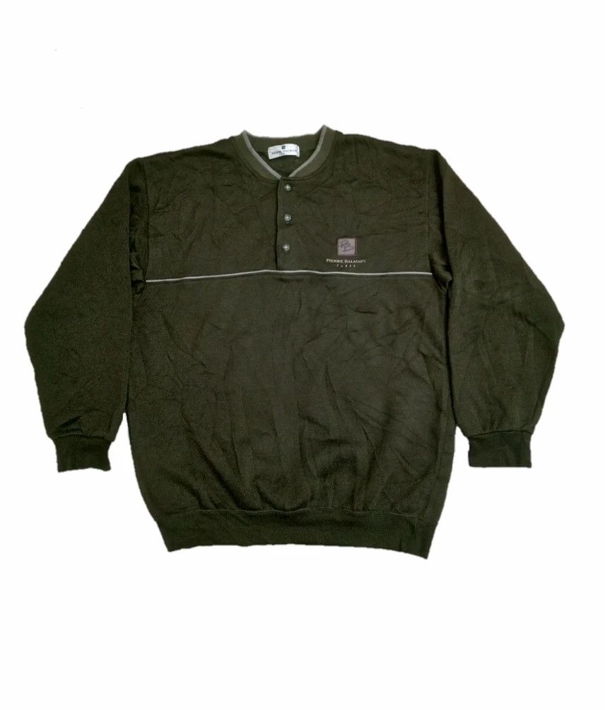 Pierre Balmain PIERRE BALMAIN PARIS Polos jumper sweatshirt button Size US L / EU 52-54 / 3 - 1 Thumbnail