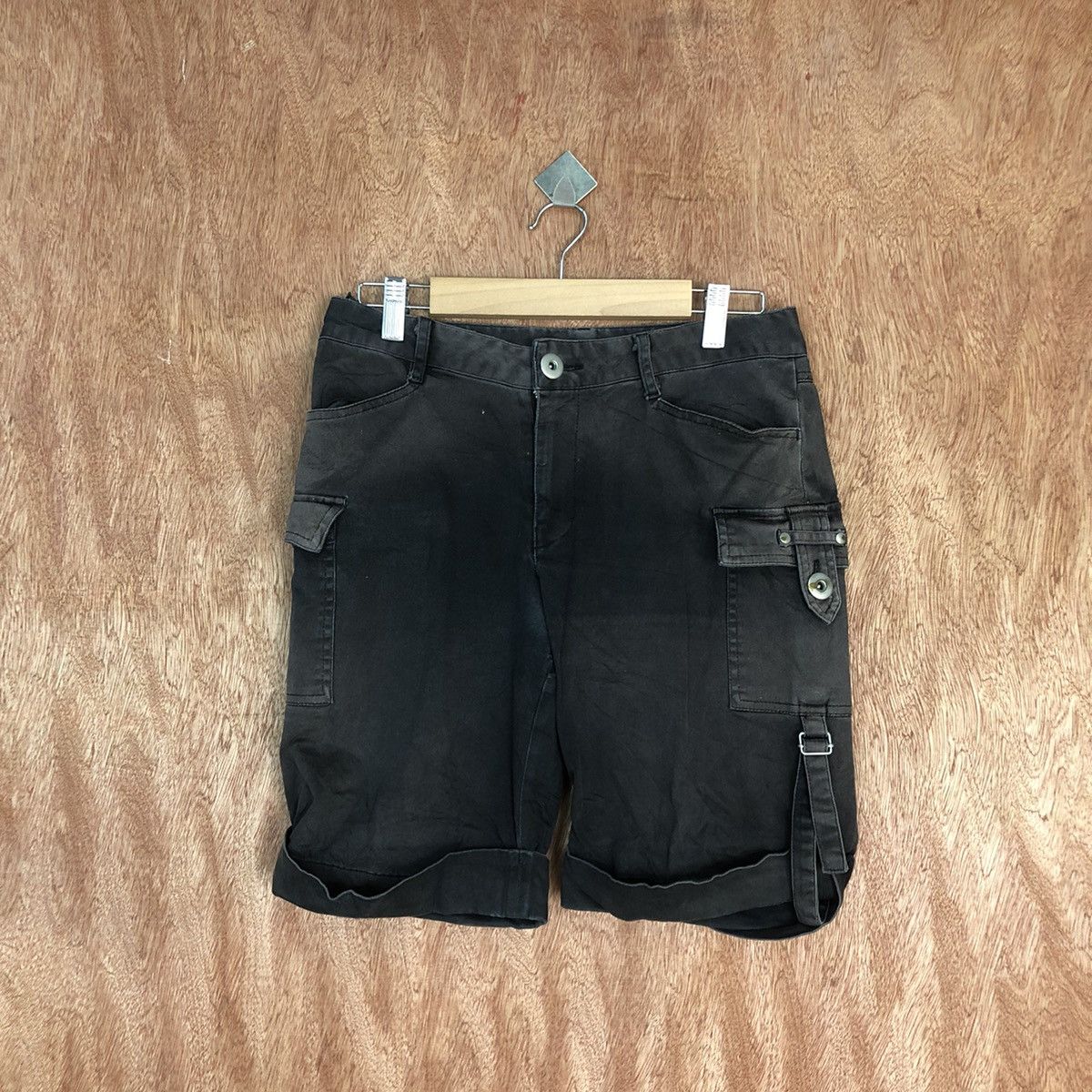 image of Rie Risee - Vintage Short Pant Multiple Pocket in Black, Men's (Size 26)