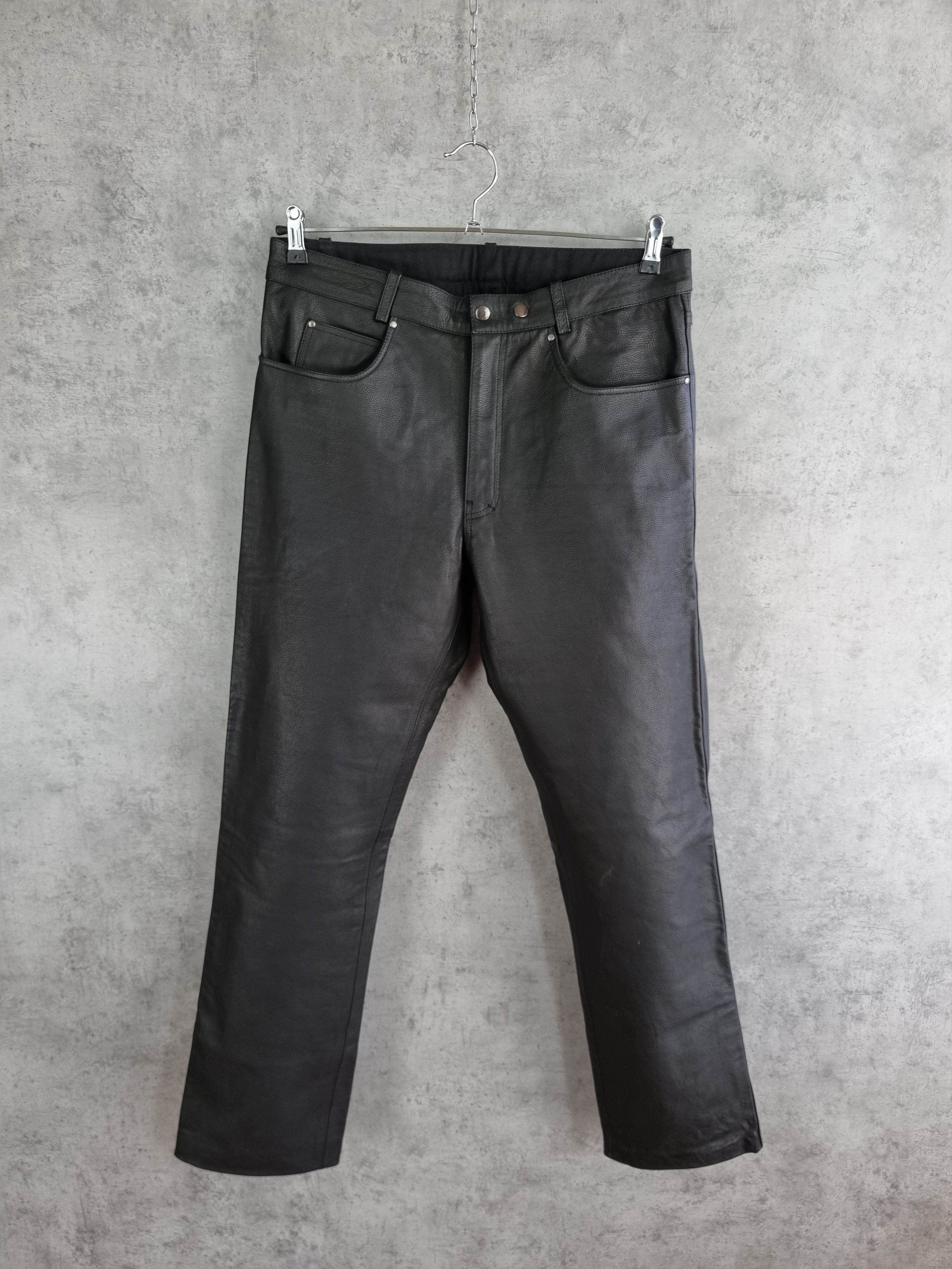 Leather 90s Leather Pant " Held The Emotions" Seen on Kanye West Size US 36 / EU 52 - 12 Thumbnail