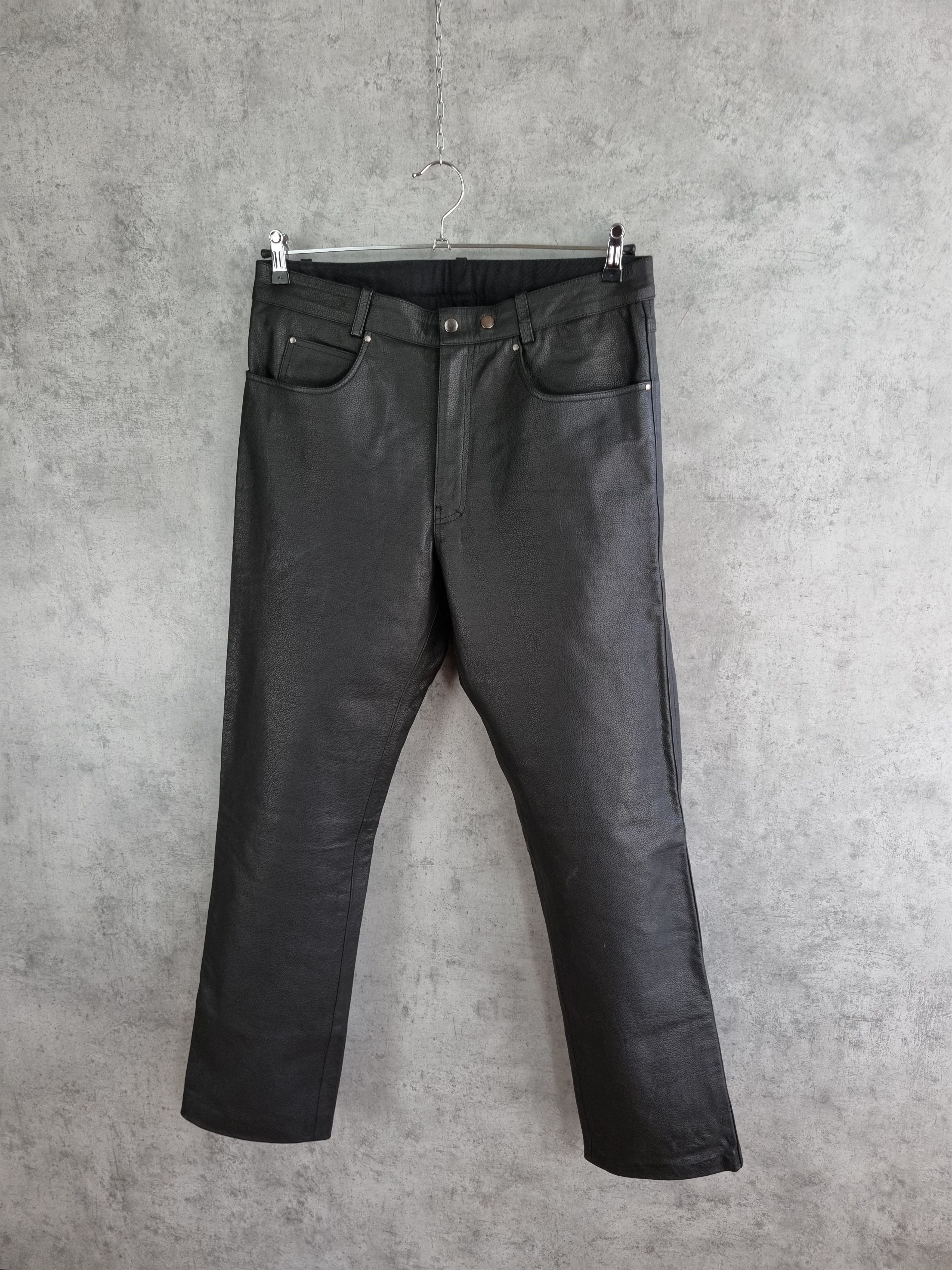 Leather 90s Leather Pant " Held The Emotions" Seen on Kanye West Size US 36 / EU 52 - 2 Thumbnail
