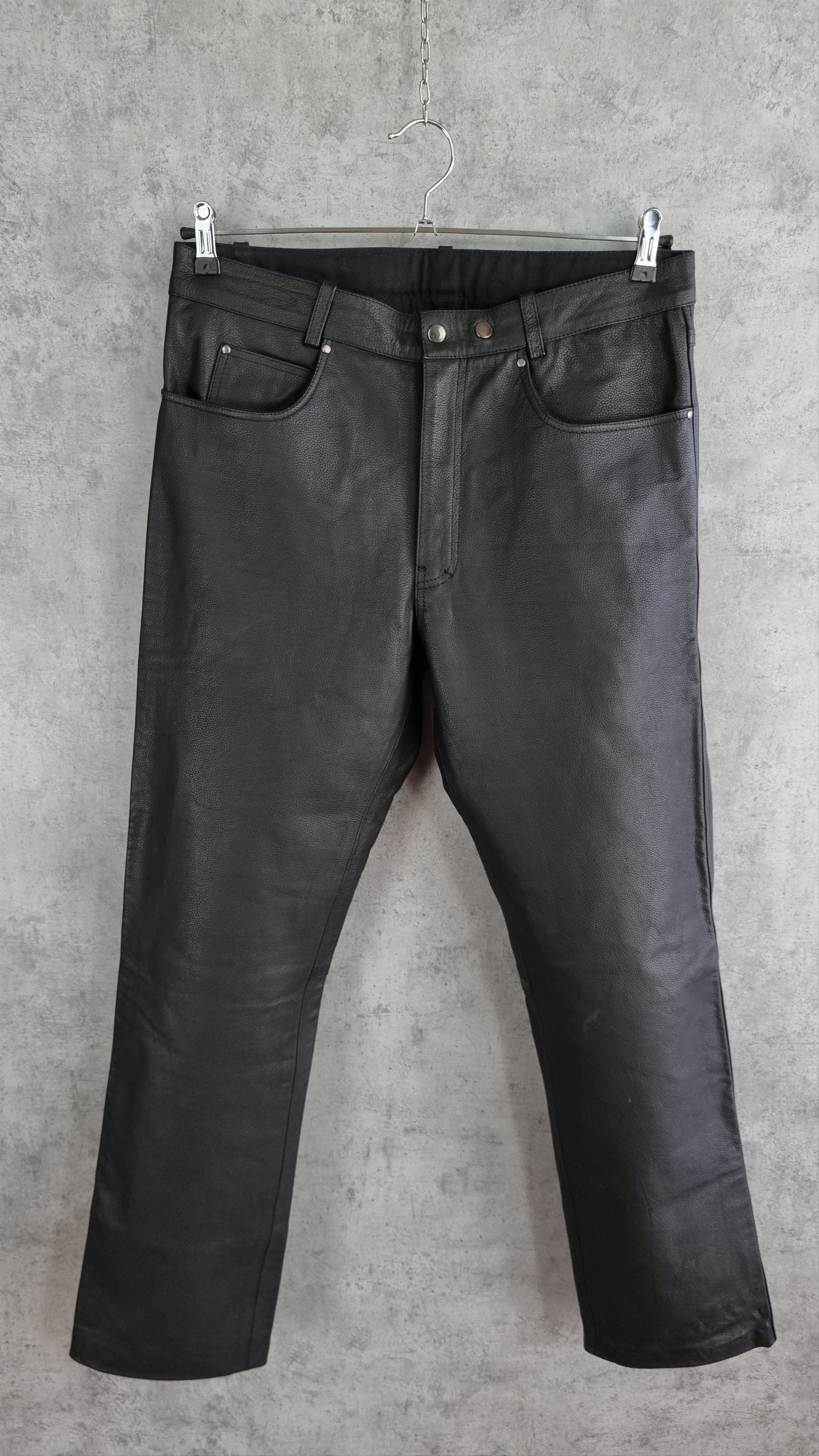 Leather 90s Leather Pant " Held The Emotions" Seen on Kanye West Size US 36 / EU 52 - 11 Thumbnail