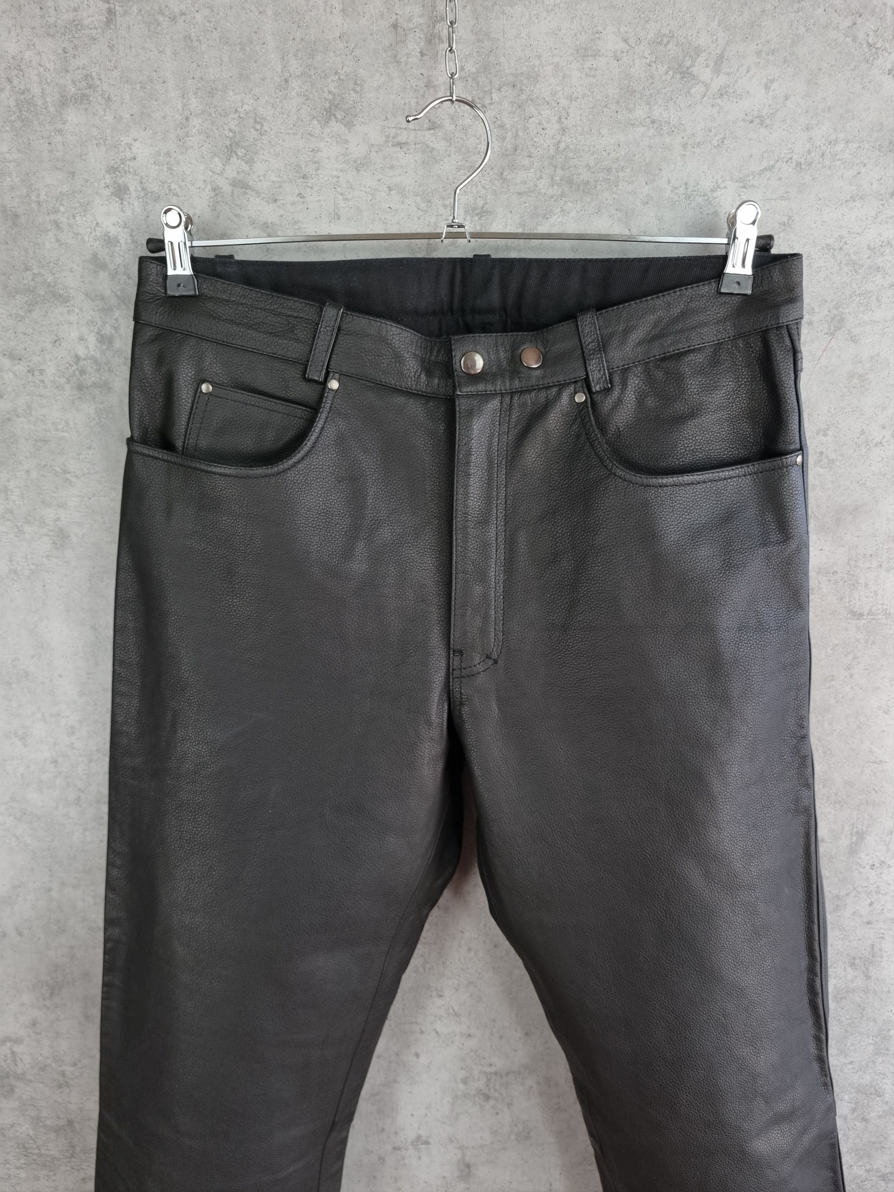 Leather 90s Leather Pant " Held The Emotions" Seen on Kanye West Size US 36 / EU 52 - 3 Thumbnail