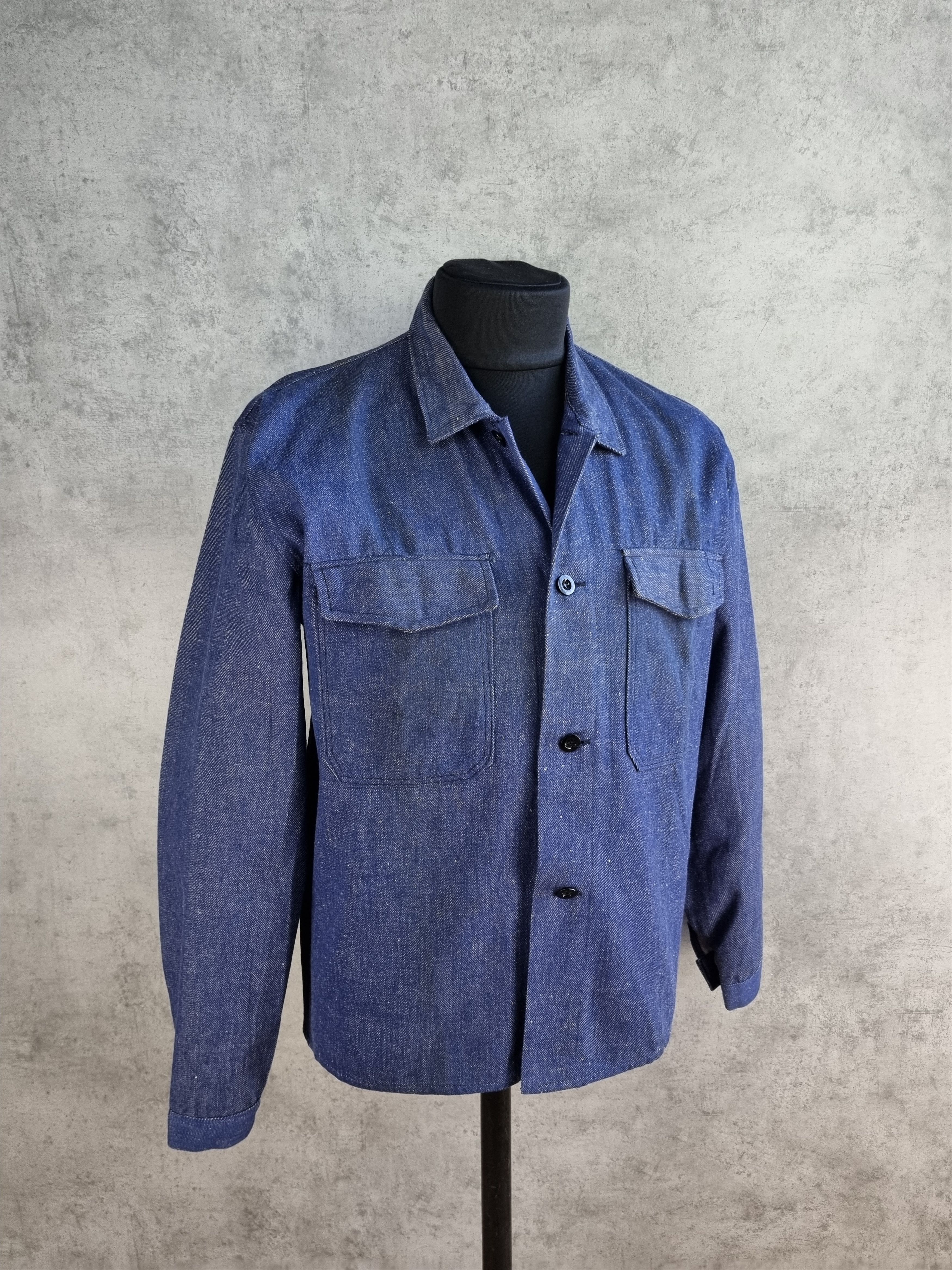 Vintage Rare Vintage Worker Denim Jacket Over Shirt Size US M / EU 48-50 / 2 - 1 Thumbnail