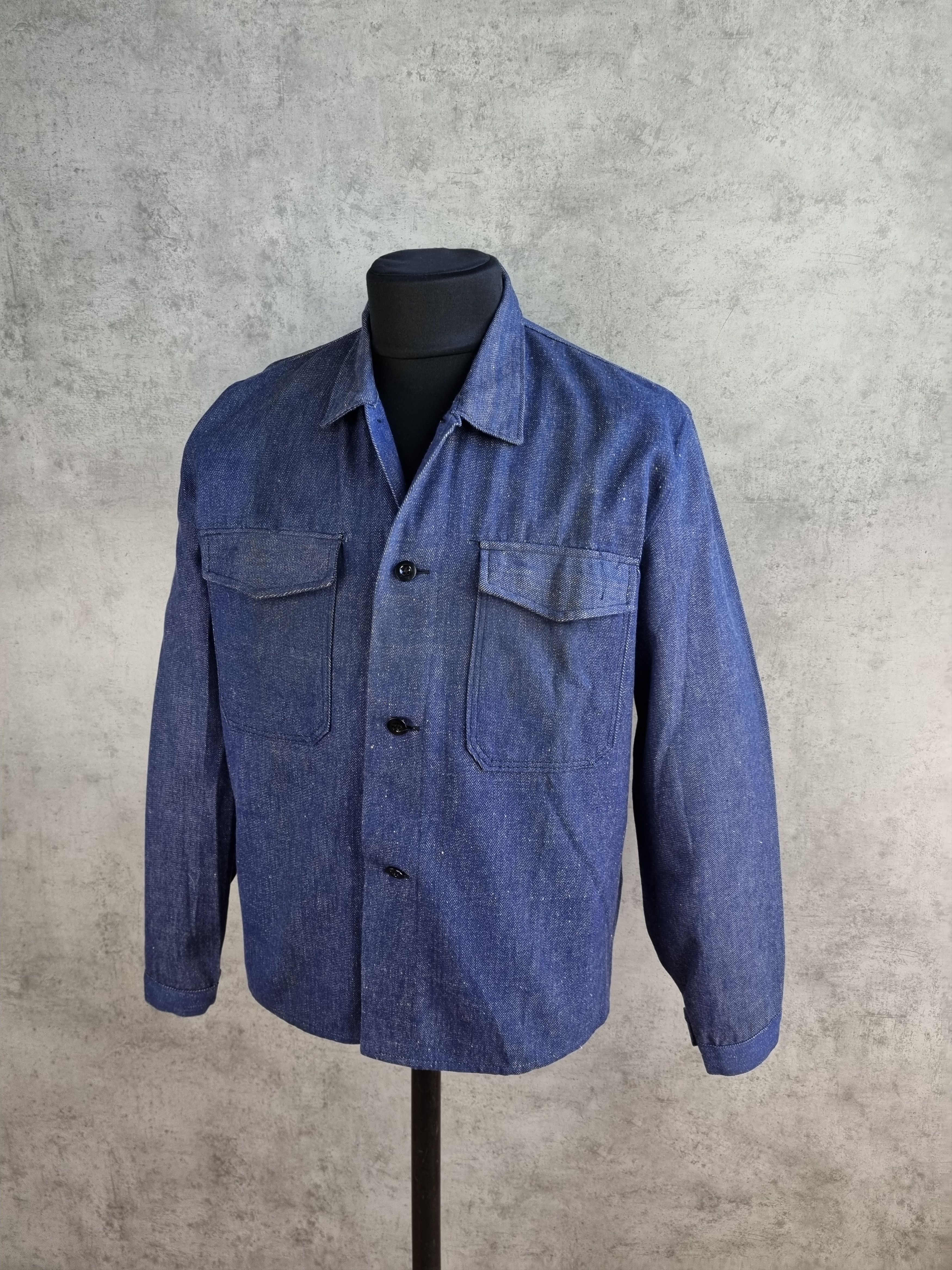 Vintage Rare Vintage Worker Denim Jacket Over Shirt Size US M / EU 48-50 / 2 - 2 Thumbnail