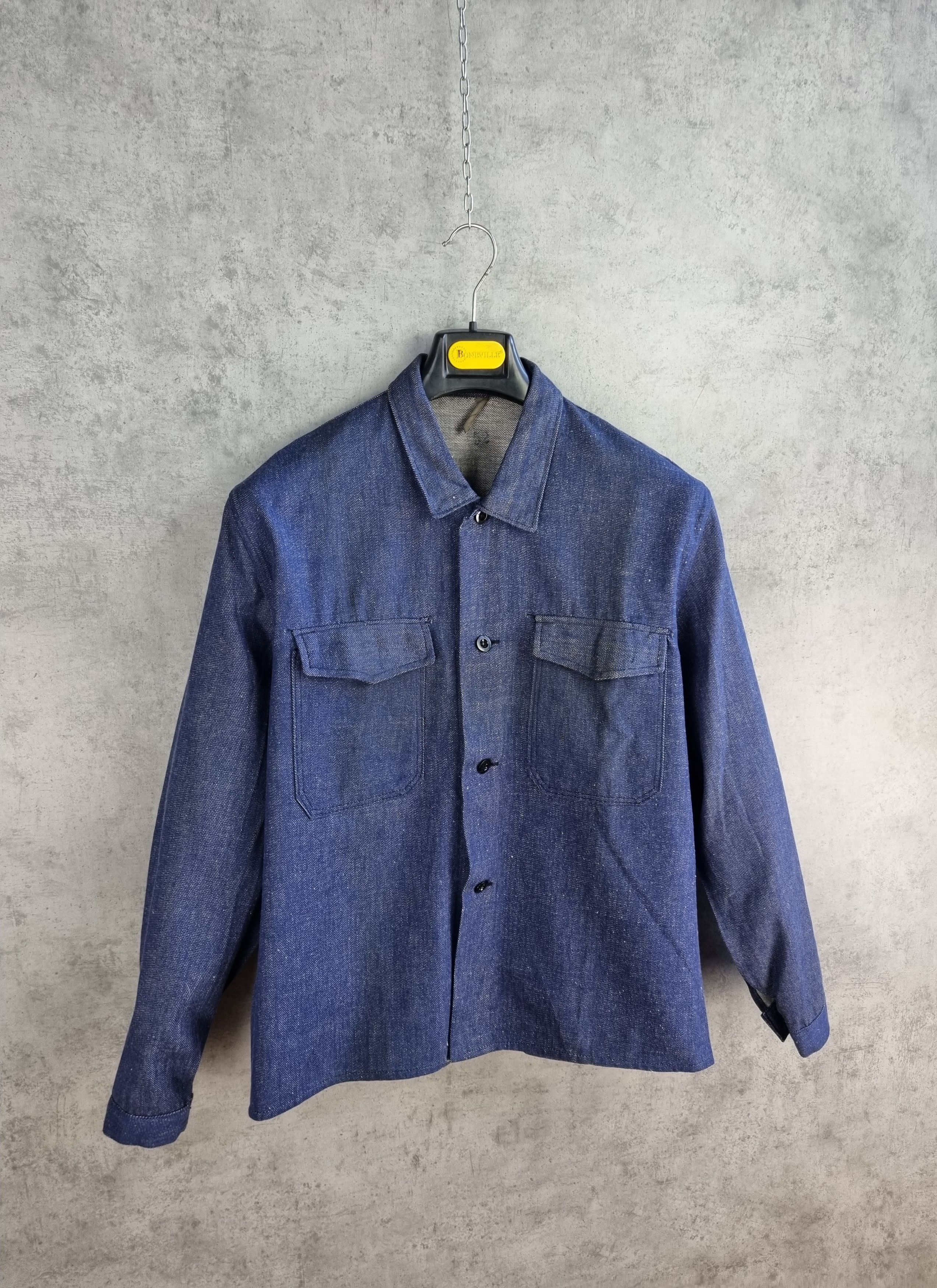 Vintage Rare Vintage Worker Denim Jacket Over Shirt Size US M / EU 48-50 / 2 - 5 Thumbnail