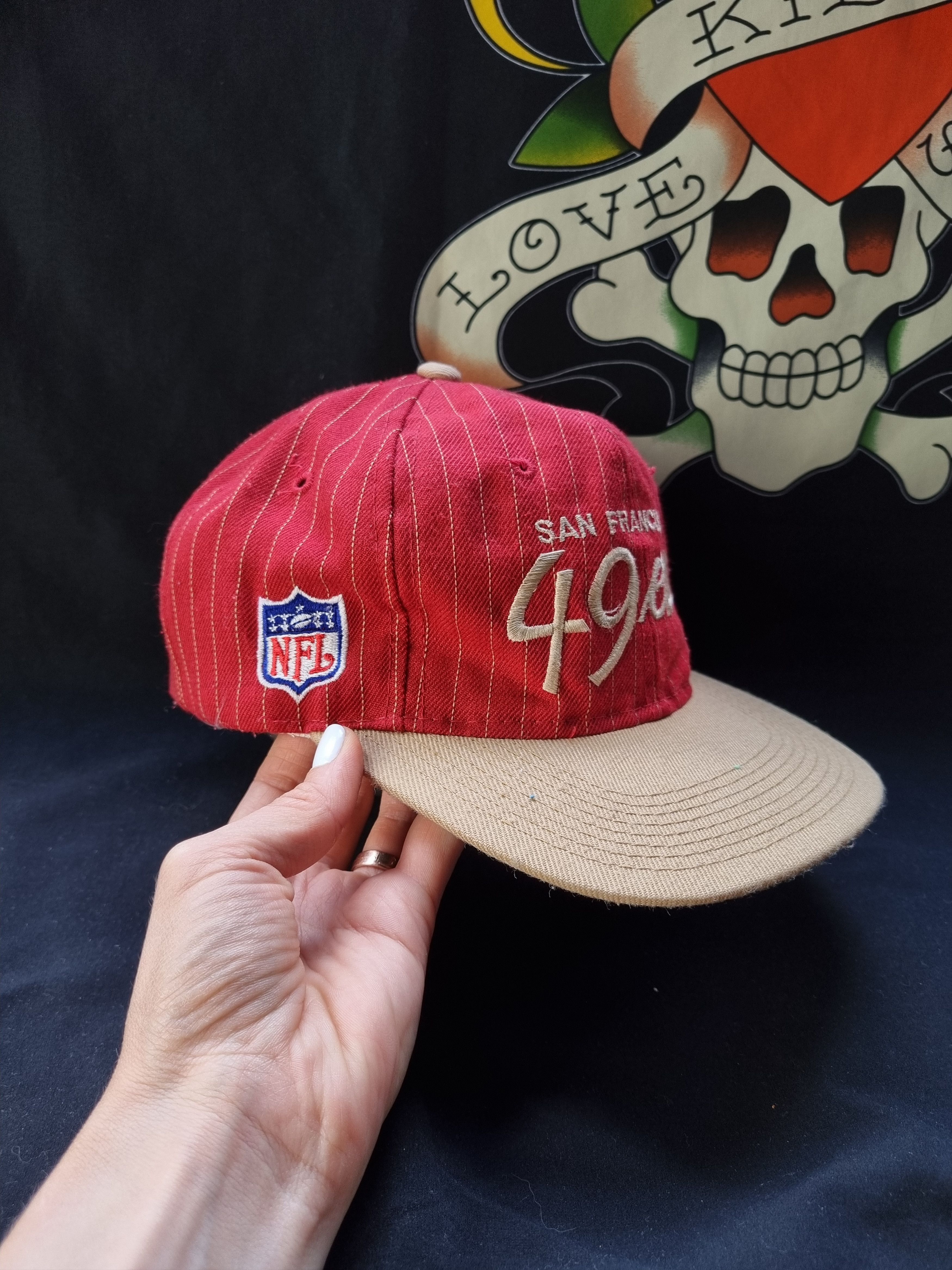 NFL × Sports Specialties × Vintage 90S Embroidered NFL 49ers San Francisco Vintage Wool Cap Size ONE SIZE - 3 Thumbnail