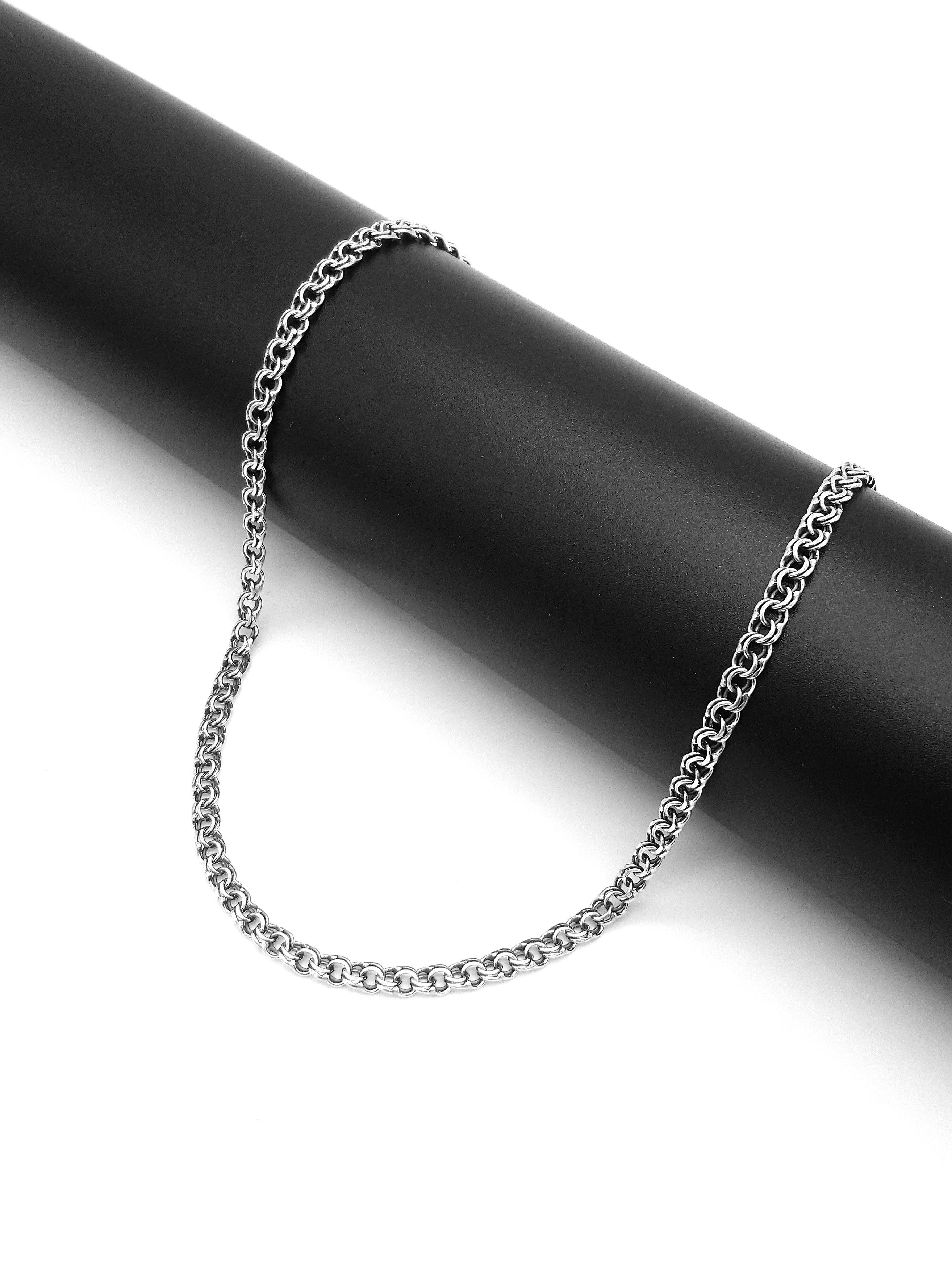 Jewelry 925 Sterling Silver Bismarck Link Necklace Chain 22 in Size ONE SIZE - 8 Thumbnail