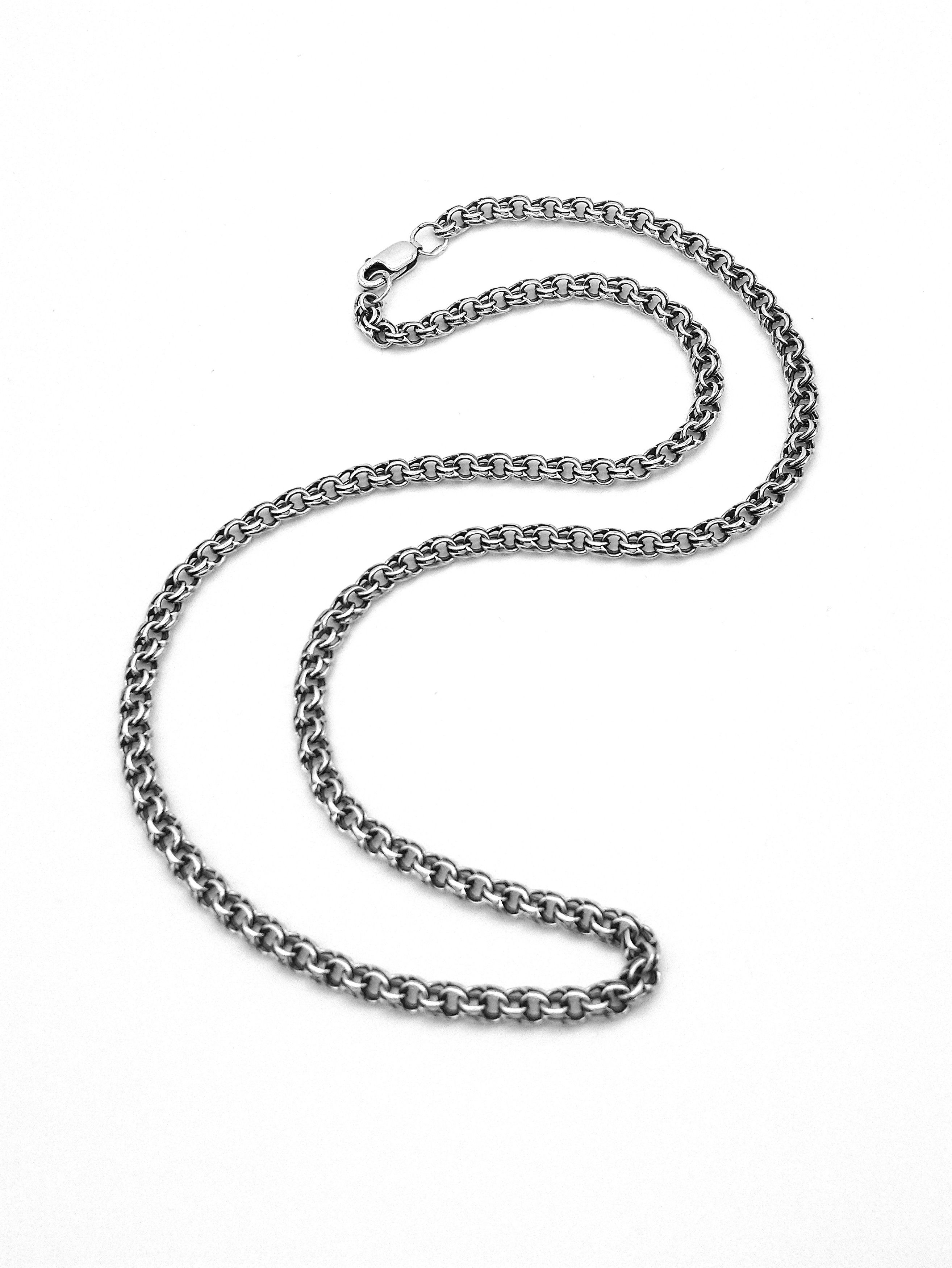 Jewelry 925 Sterling Silver Bismarck Link Necklace Chain 22 in Size ONE SIZE - 7 Thumbnail