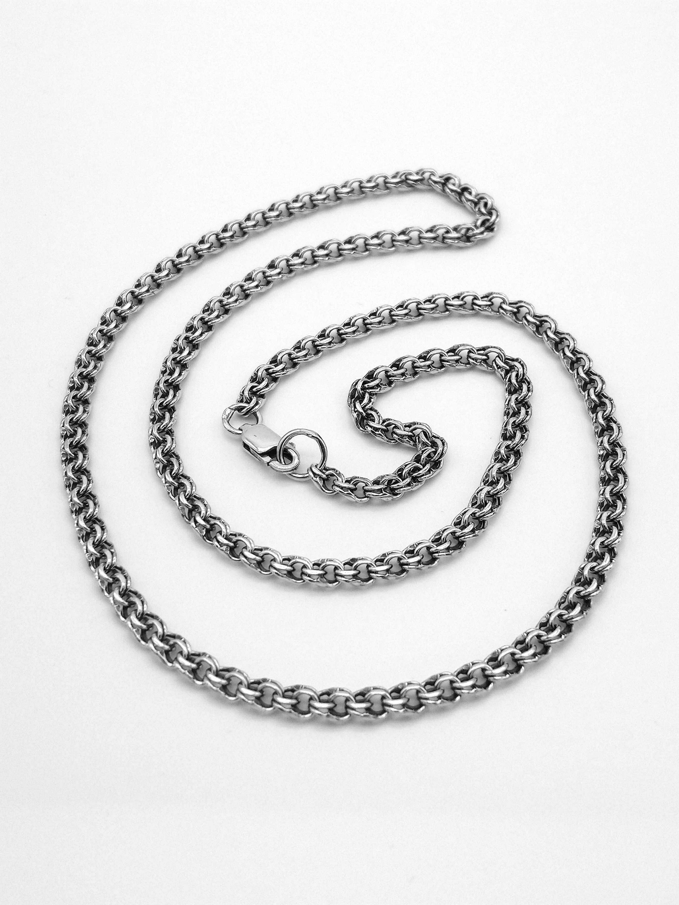 Jewelry 925 Sterling Silver Bismarck Link Necklace Chain 22 in Size ONE SIZE - 3 Thumbnail