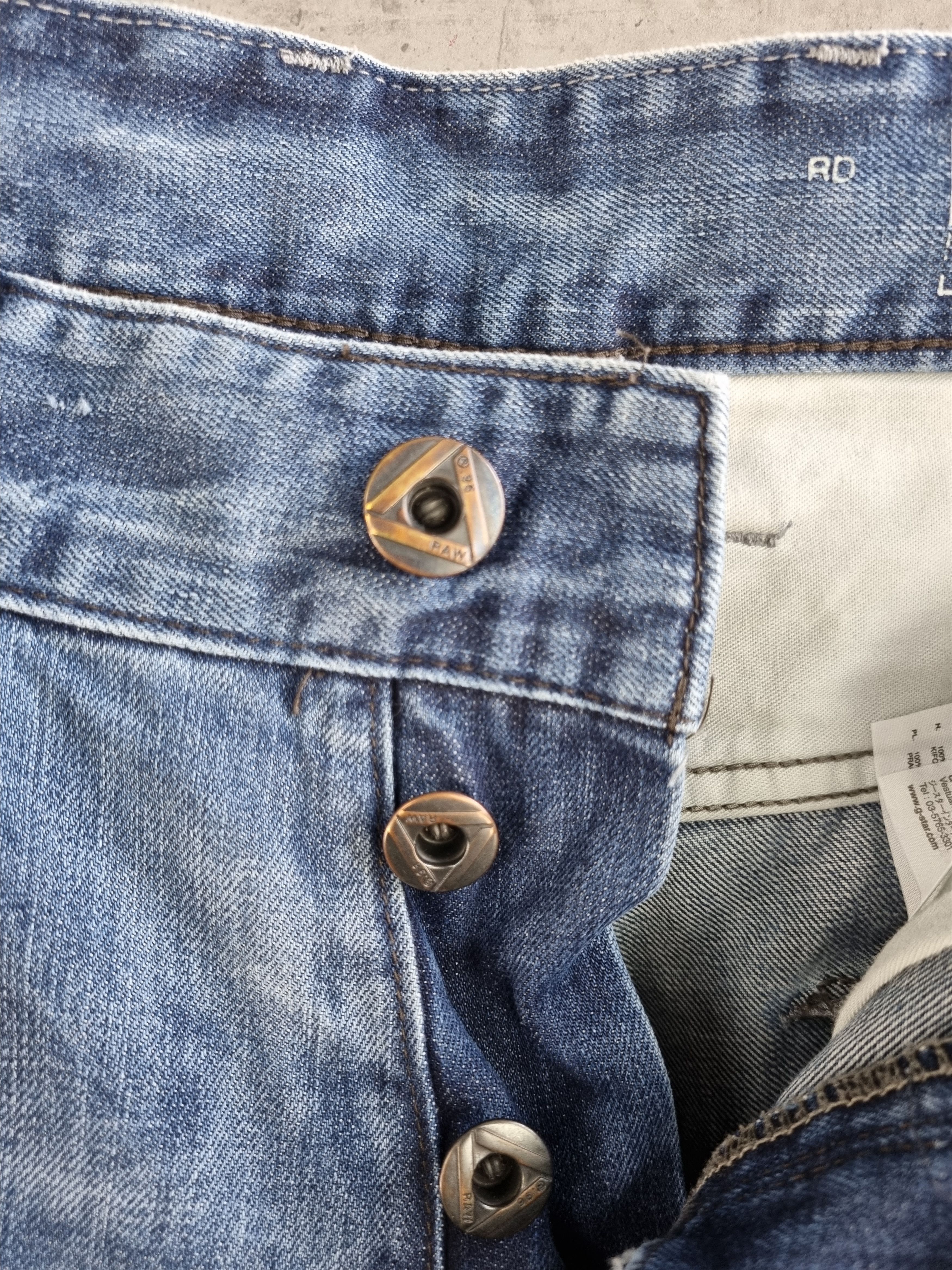 G-Star Gstar General Loose Back Embro Double Knees Biker Jeans Size US 32 / EU 48 - 13 Thumbnail