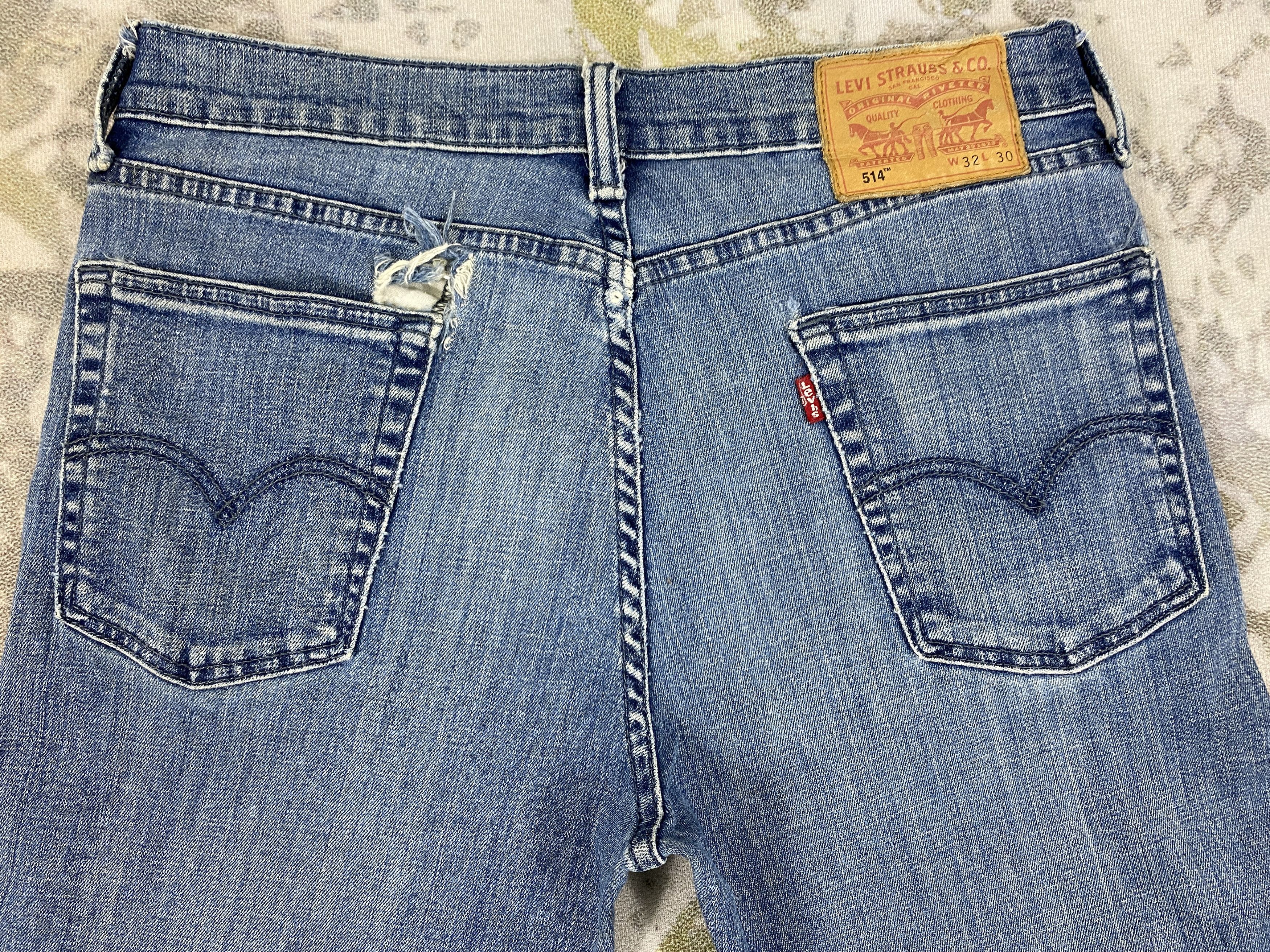 Levi's Wash Blue Vintage Levi's 514 Jeans 30x30 Denim - JN1455 Size US 30 / EU 46 - 4 Thumbnail