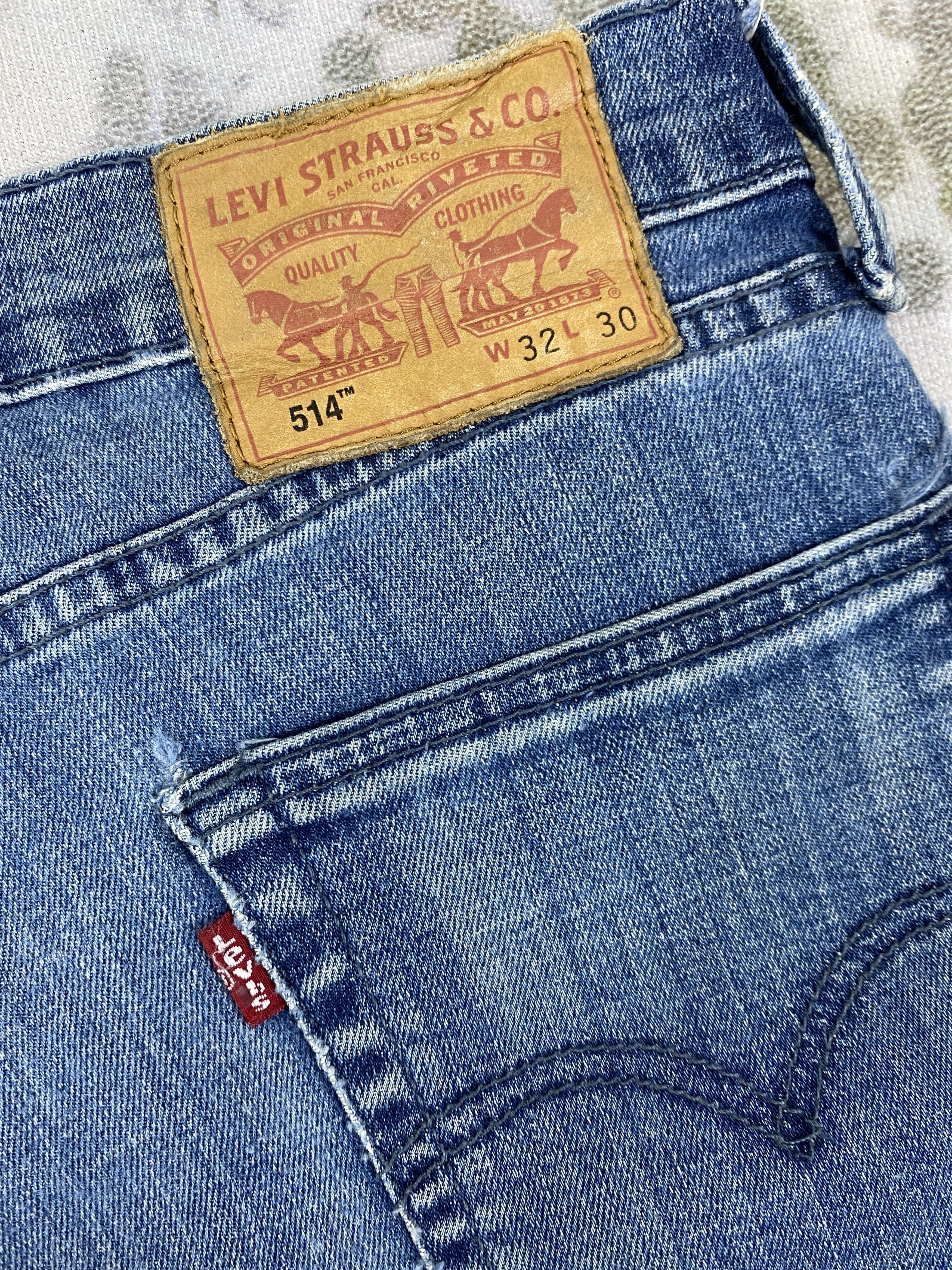 Levi's Wash Blue Vintage Levi's 514 Jeans 30x30 Denim - JN1455 Size US 30 / EU 46 - 12 Thumbnail