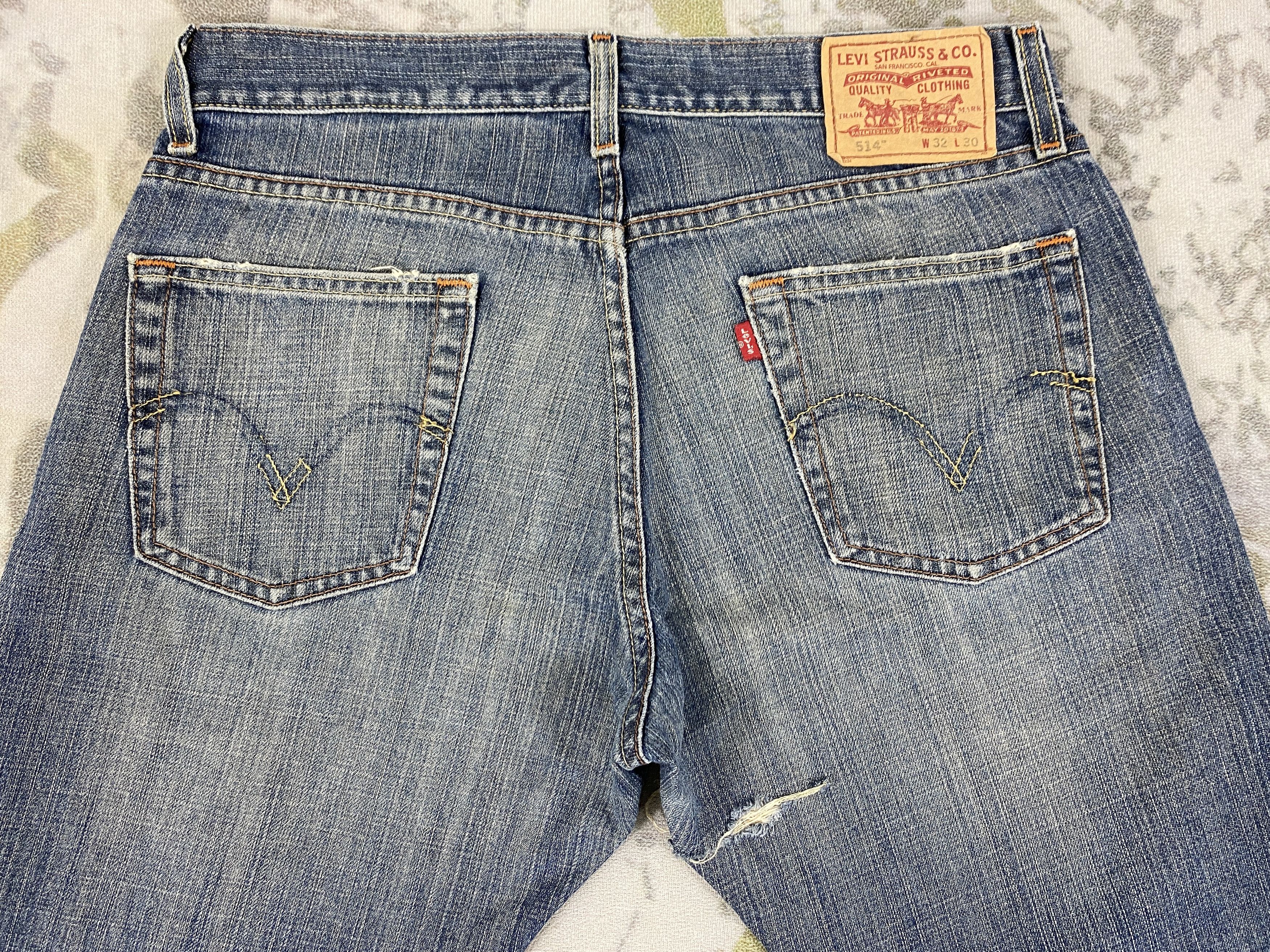 Levi's Wash Blue Vintage Levi's 514 Jeans 33x30.5 Denim - JN1458 Size US 33 - 4 Thumbnail