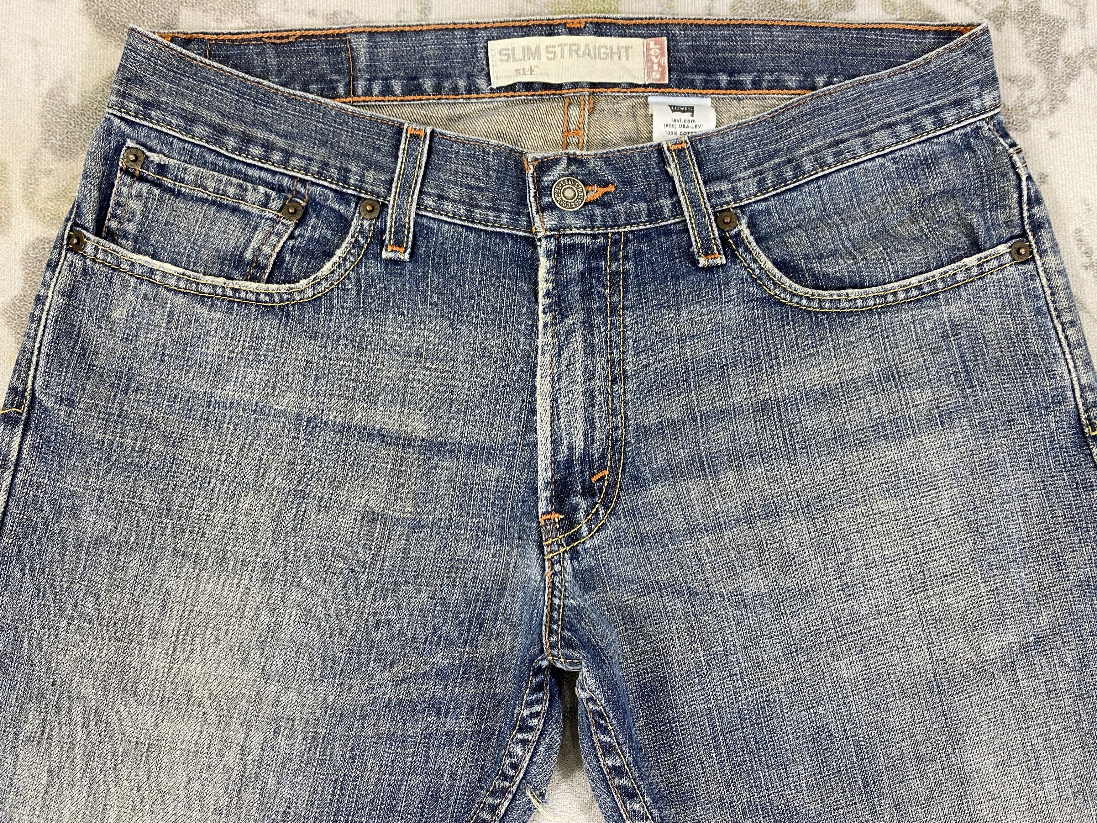 Levi's Wash Blue Vintage Levi's 514 Jeans 33x30.5 Denim - JN1458 Size US 33 - 3 Thumbnail