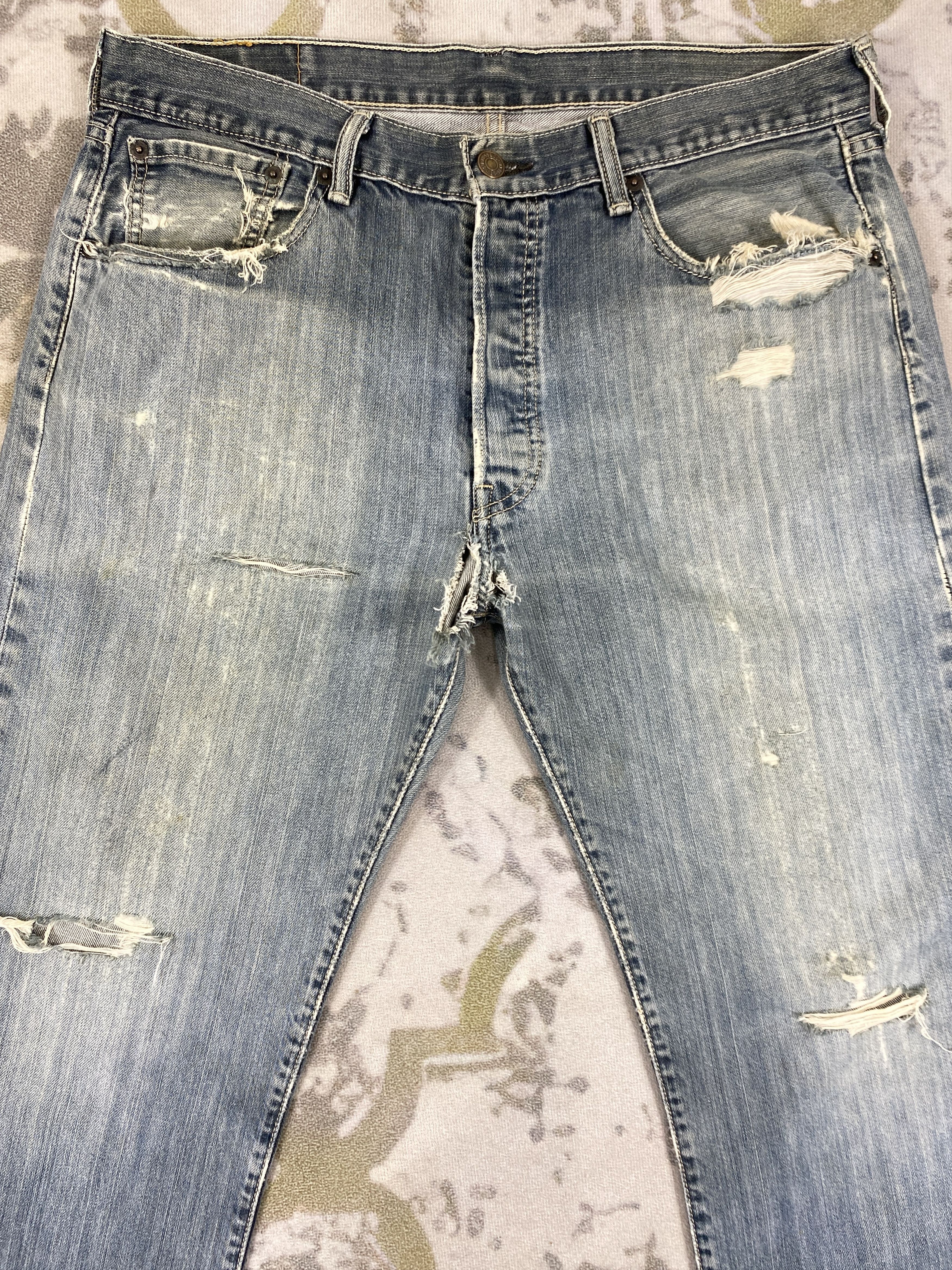 Levi's Grey Vintage Levi's Jeans 33x32 Denim - JN1594 Size US 33 - 3 Thumbnail