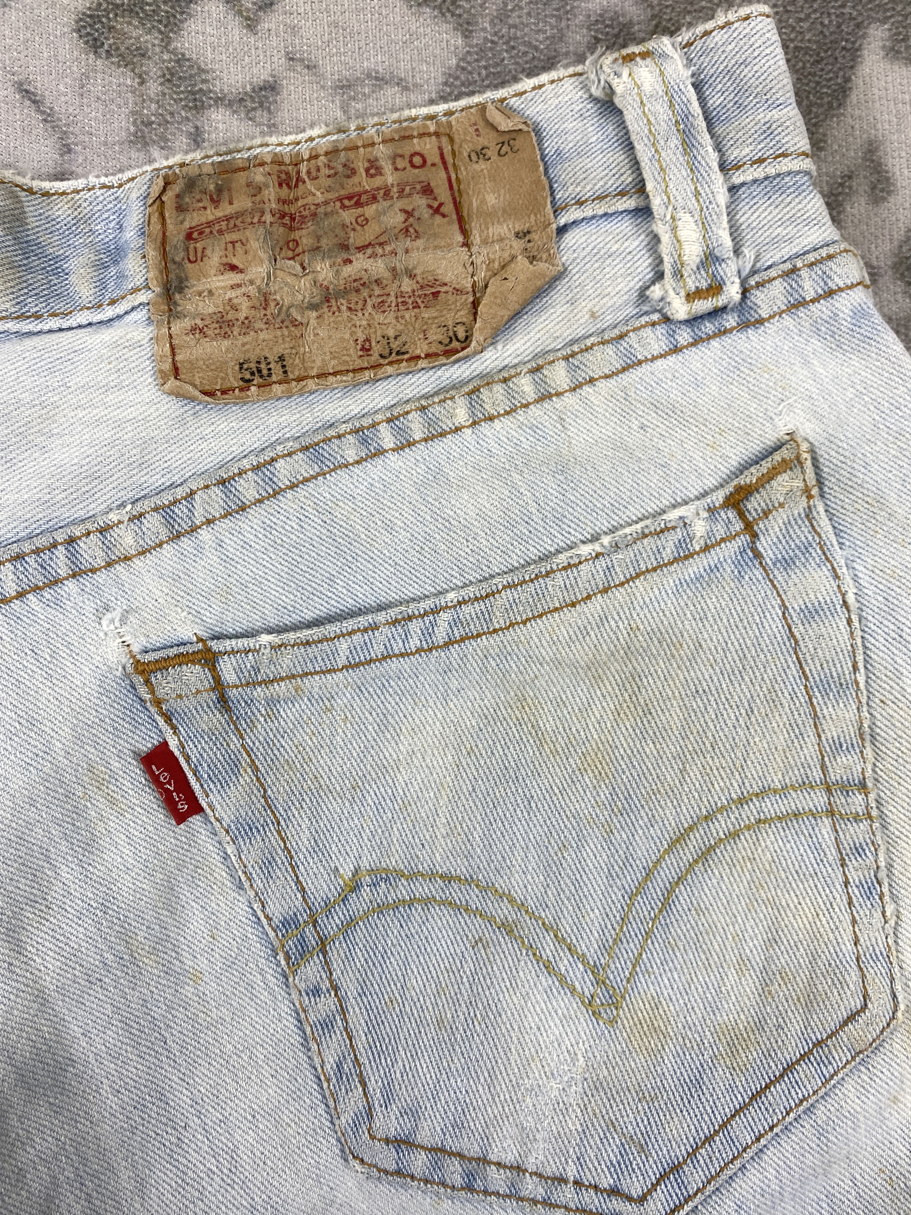 Levi's Dirty Used Blue Vintage Levi's 501 Jeans 31x29 - JN1593 Size US 31 - 12 Thumbnail