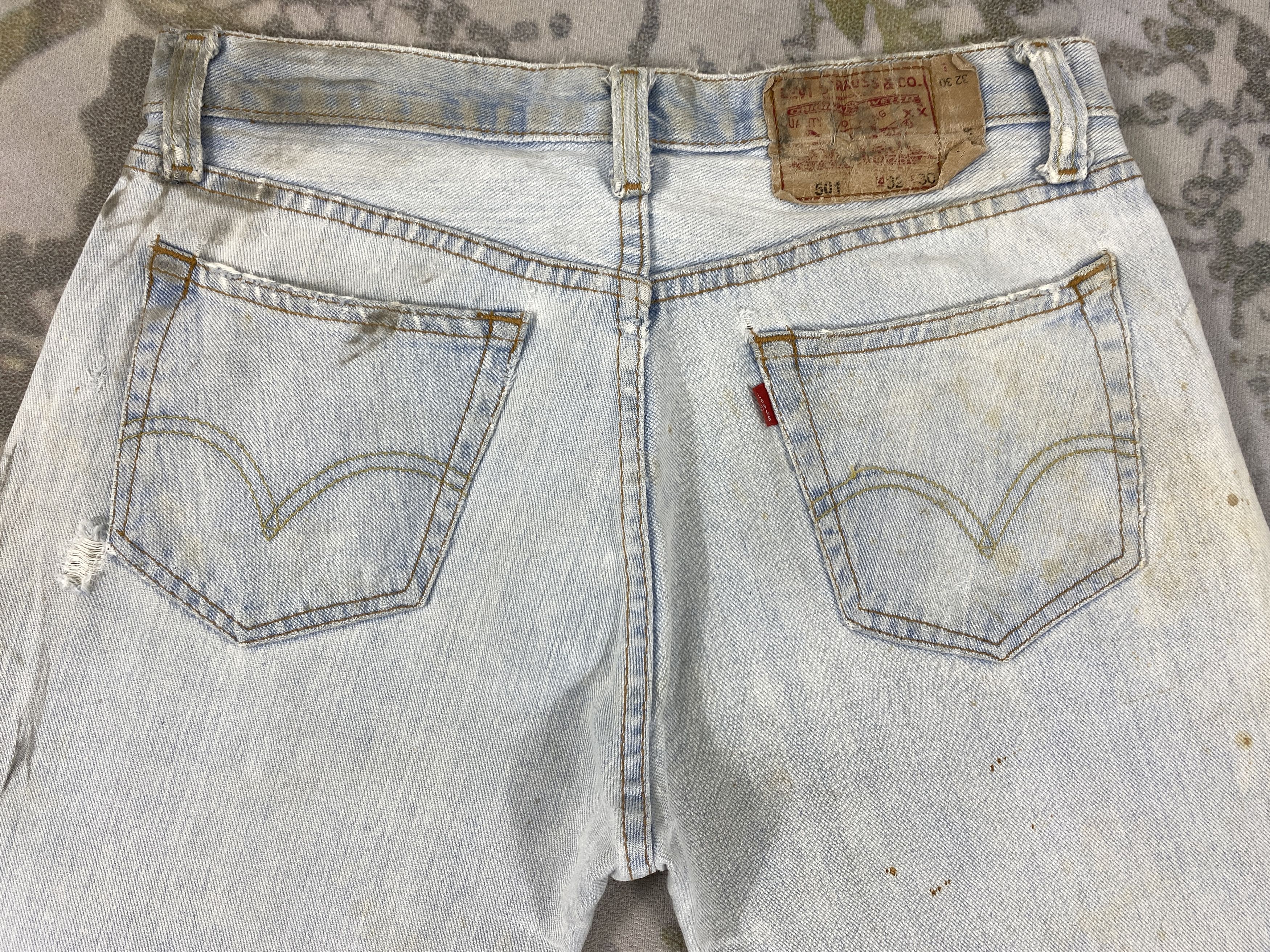 Levi's Dirty Used Blue Vintage Levi's 501 Jeans 31x29 - JN1593 Size US 31 - 4 Thumbnail