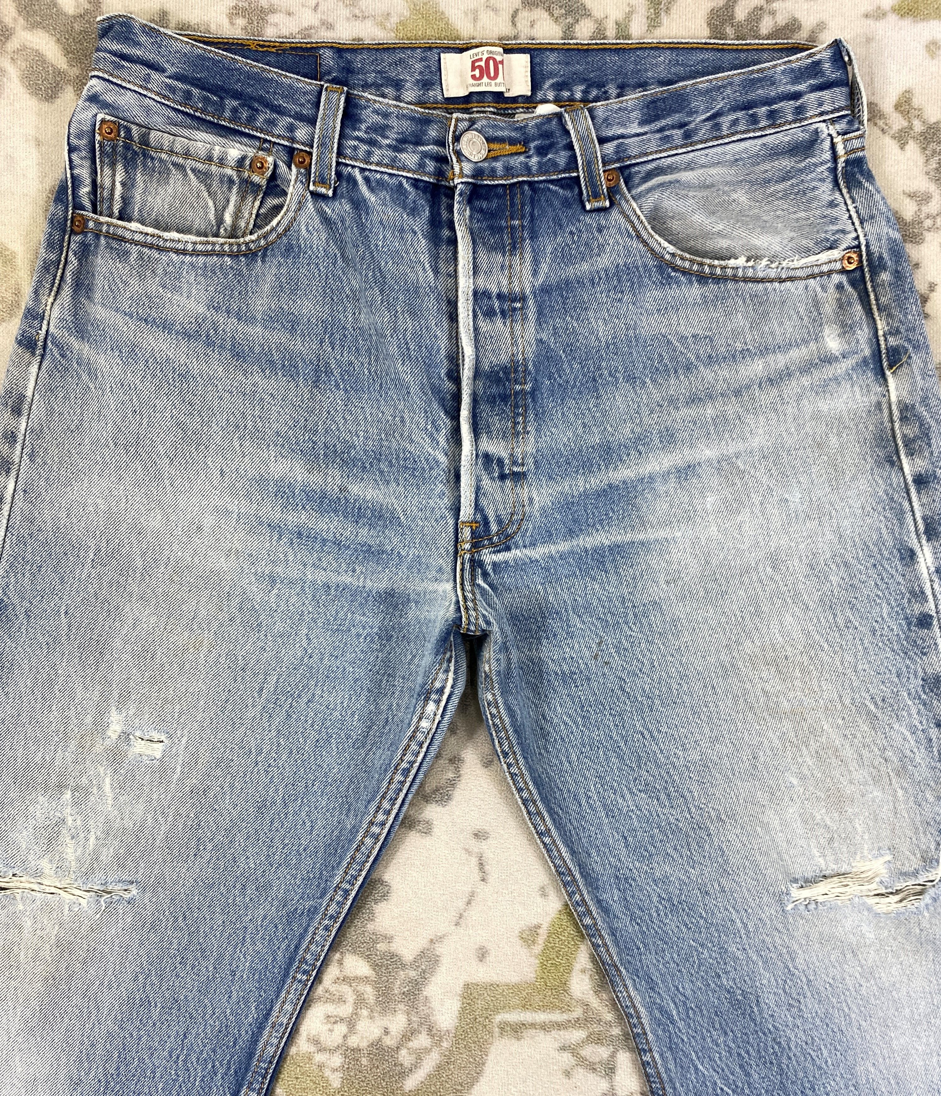 Levi's Wash Blue Vintage Levi's 501 Jeans 31x26.5 Denim - JN1595 Size US 31 - 3 Thumbnail