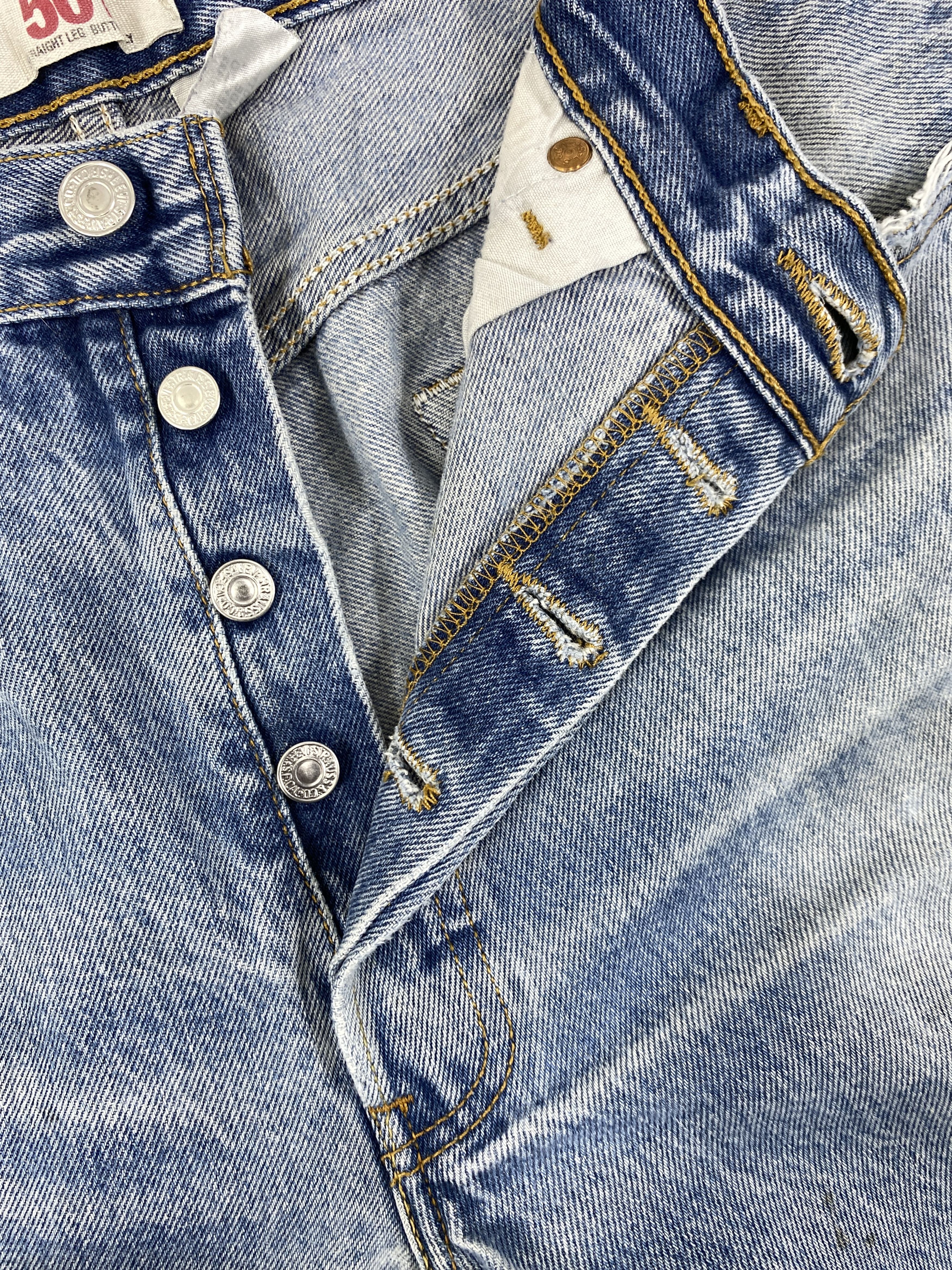 Levi's Wash Blue Vintage Levi's 501 Jeans 31x26.5 Denim - JN1595 Size US 31 - 5 Thumbnail