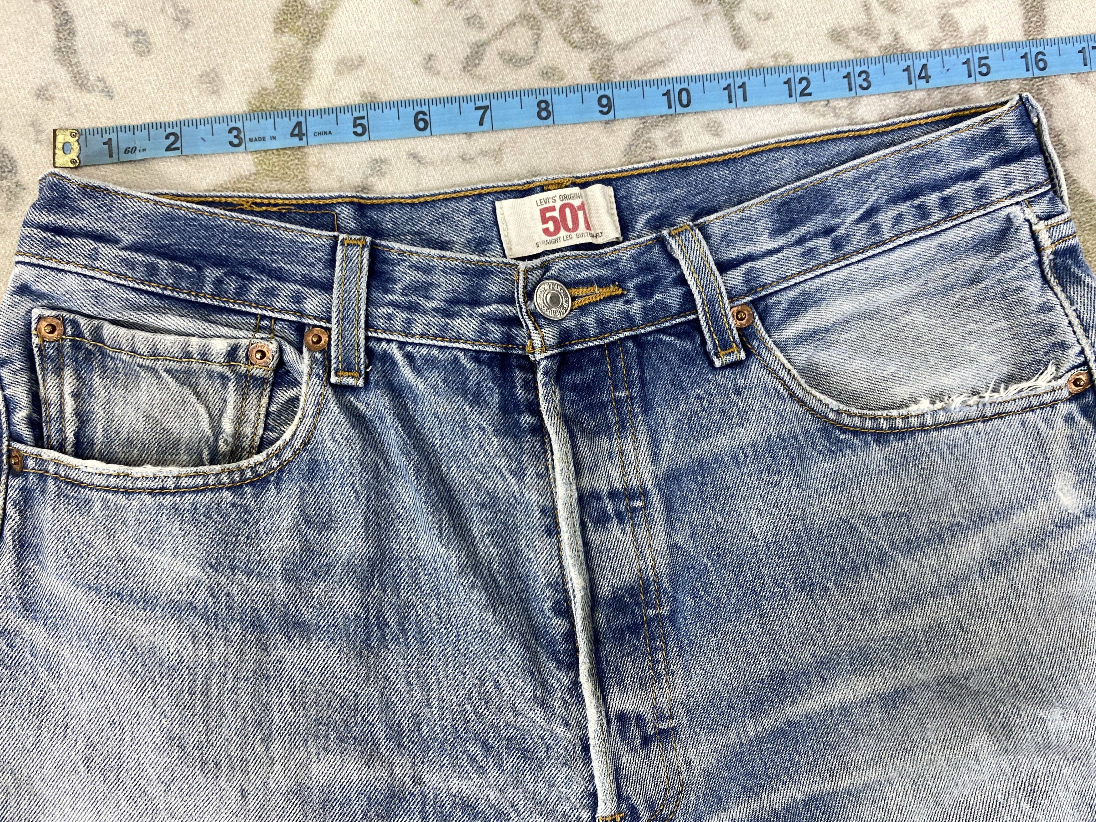 Levi's Wash Blue Vintage Levi's 501 Jeans 31x26.5 Denim - JN1595 Size US 31 - 12 Thumbnail