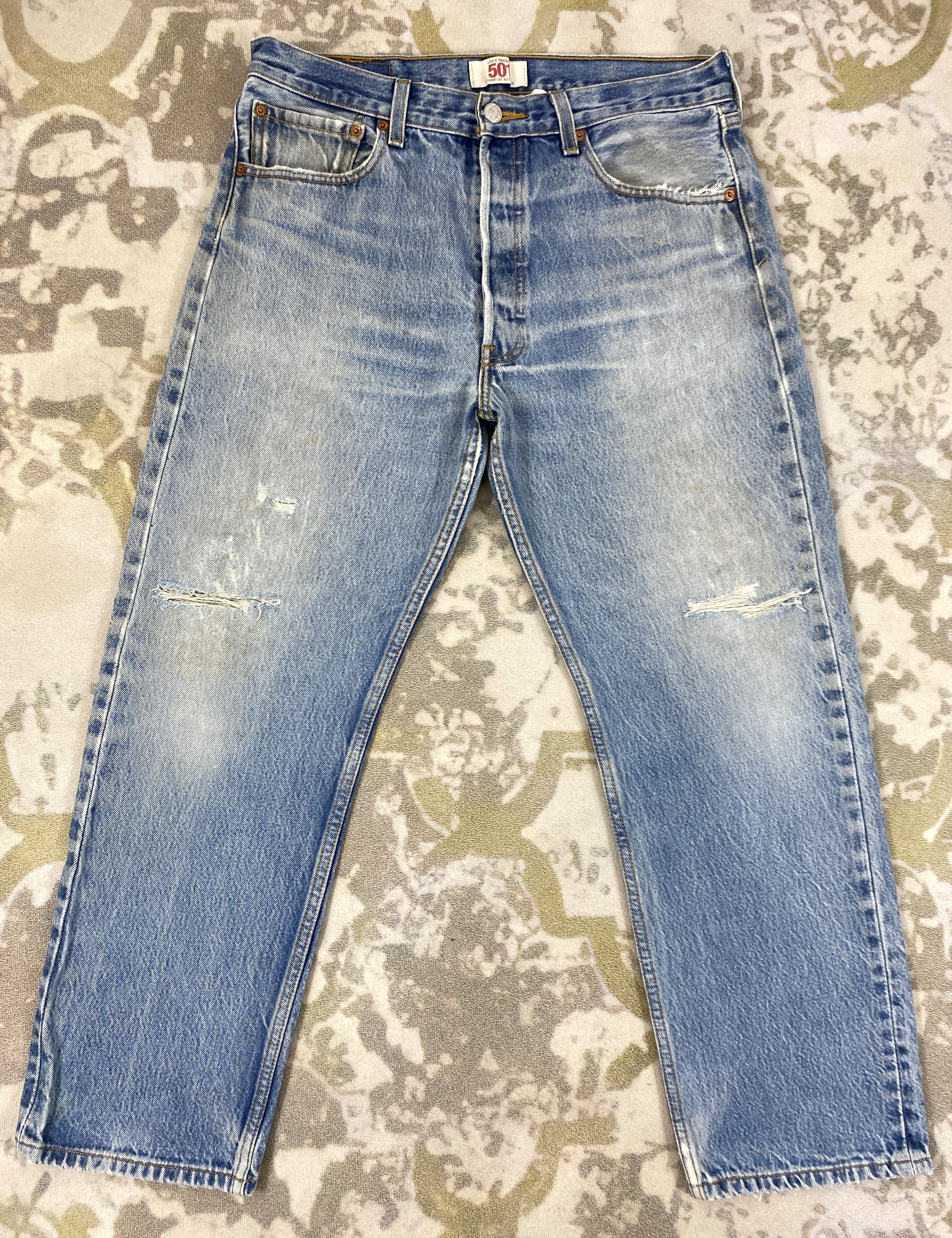 Levi's Wash Blue Vintage Levi's 501 Jeans 31x26.5 Denim - JN1595 Size US 31 - 1 Thumbnail