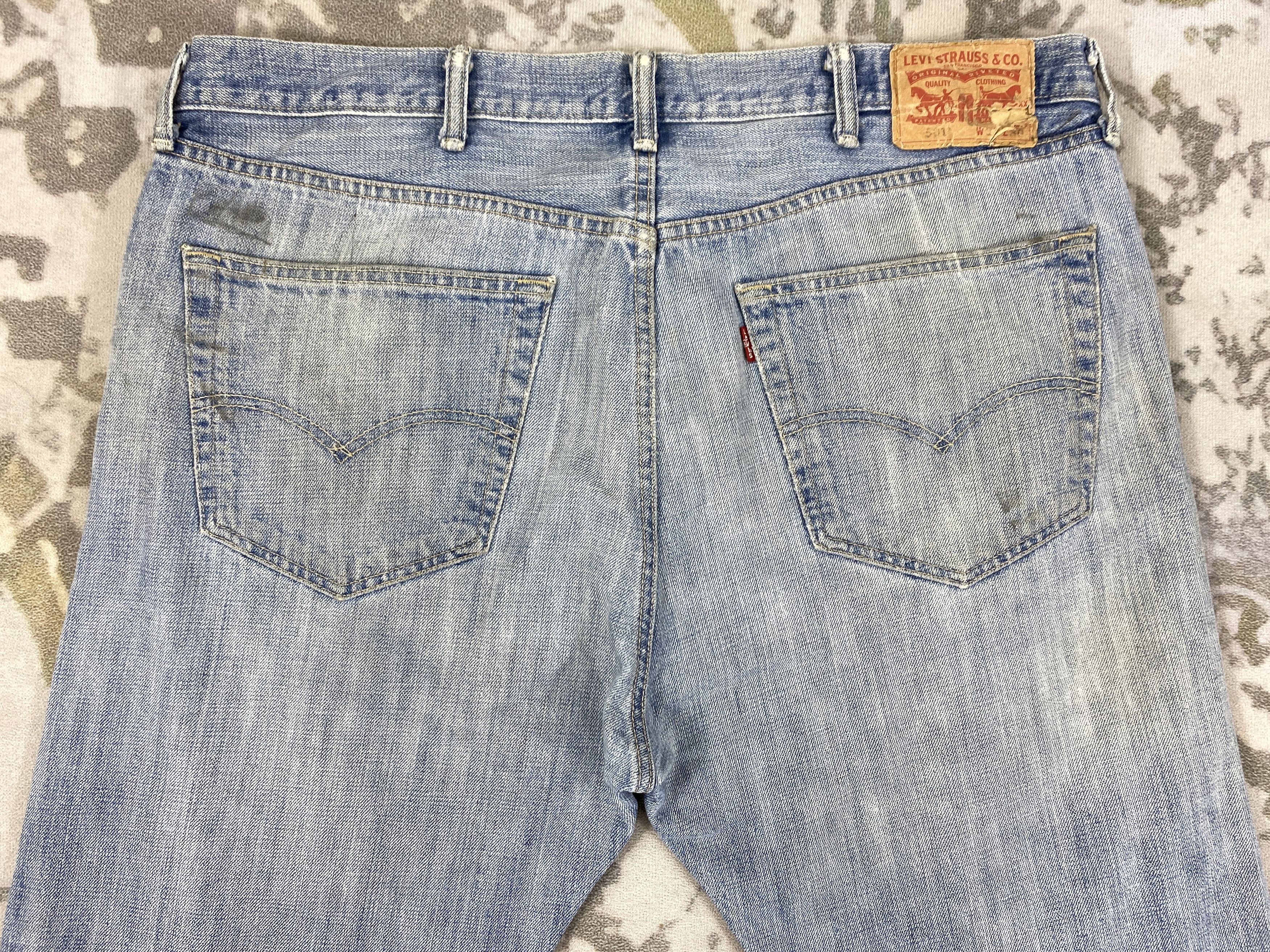 Levi's Wash Blue Vintage Levi's 501 Jeans 39x31 Denim - JN1597 Size US 39 - 4 Thumbnail