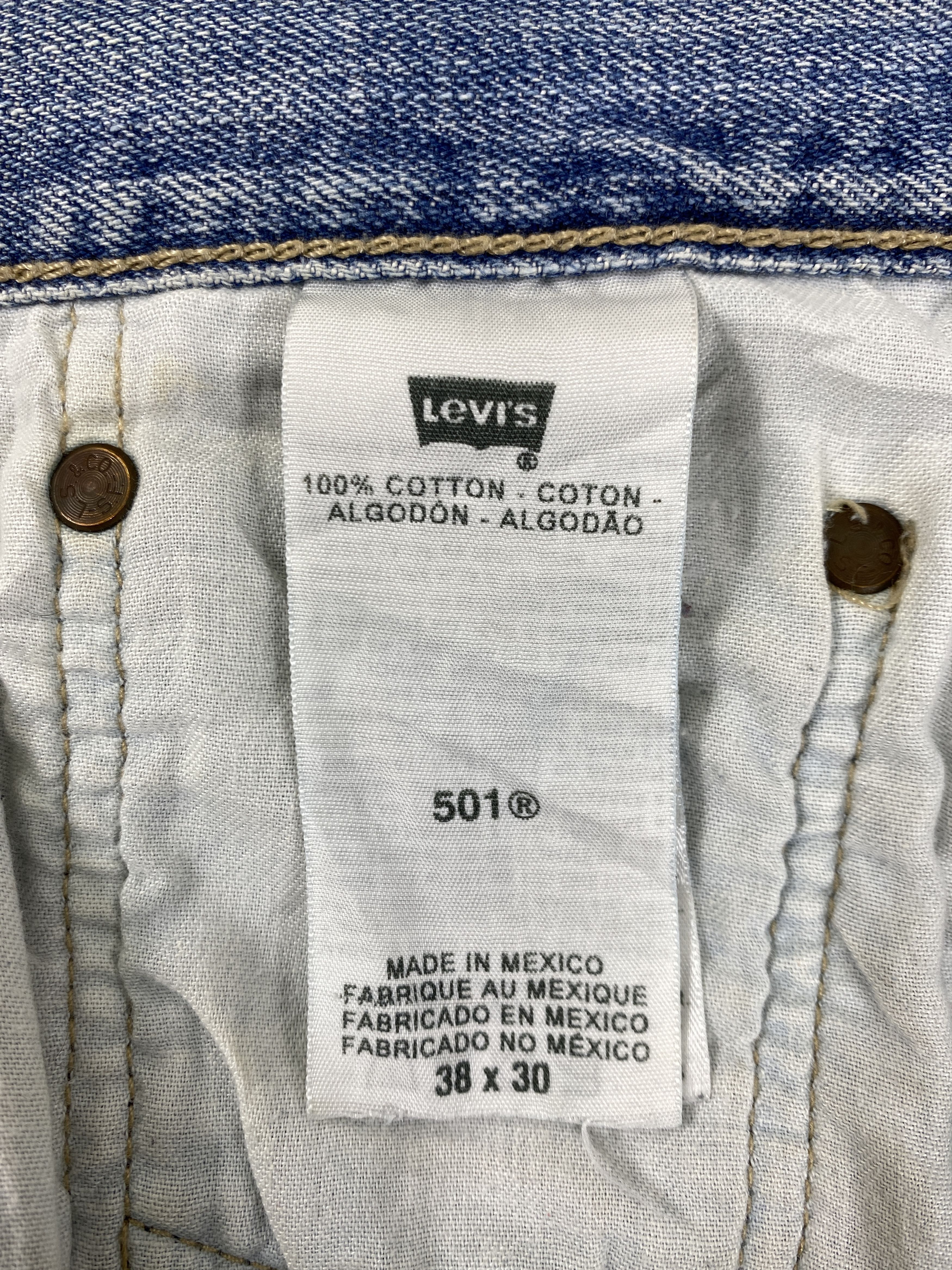 Levi's Wash Blue Vintage Levi's 501 Jeans 39x31 Denim - JN1597 Size US 39 - 7 Thumbnail