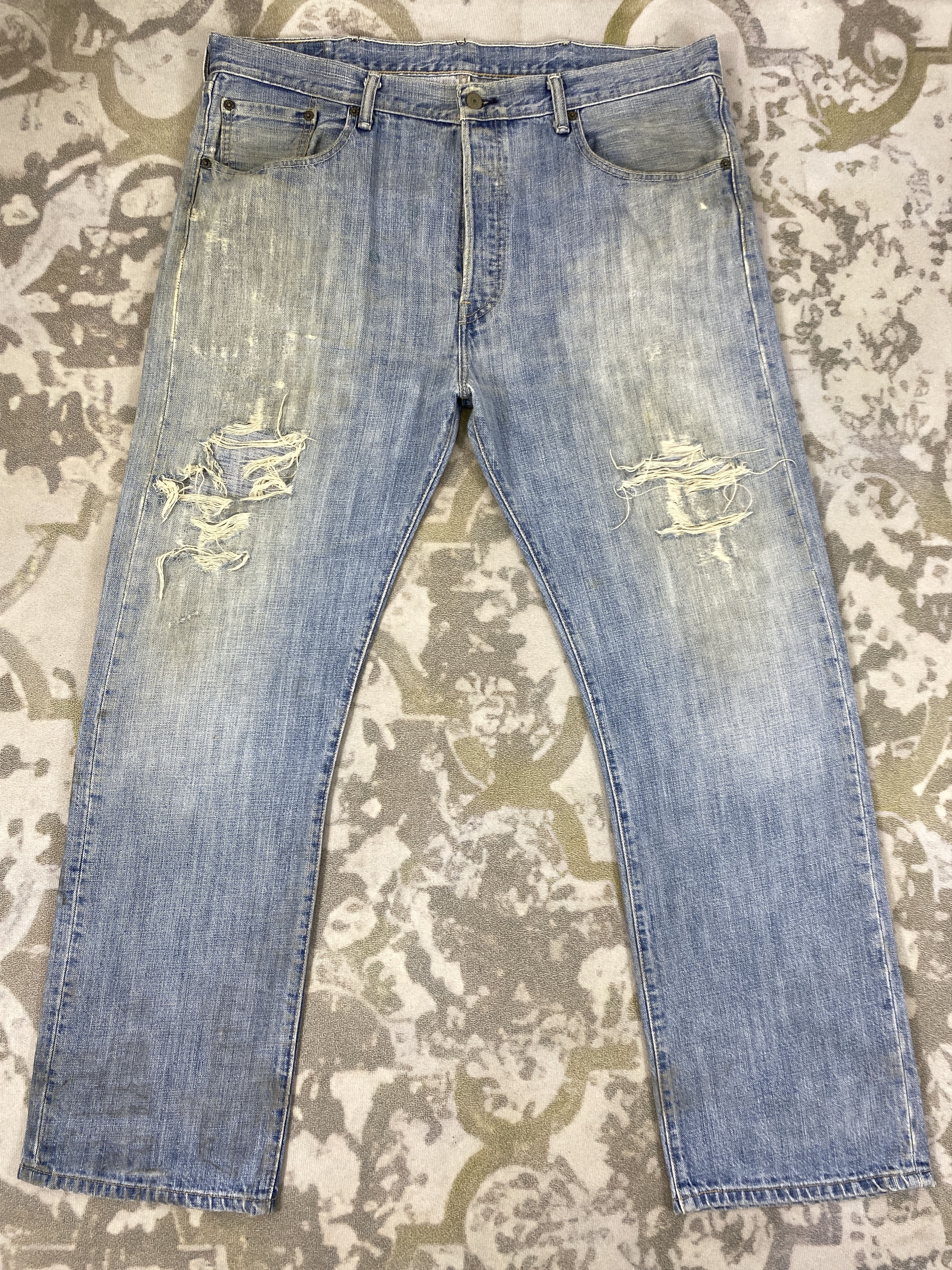 Levi's Wash Blue Vintage Levi's 501 Jeans 39x31 Denim - JN1597 Size US 39 - 1 Thumbnail
