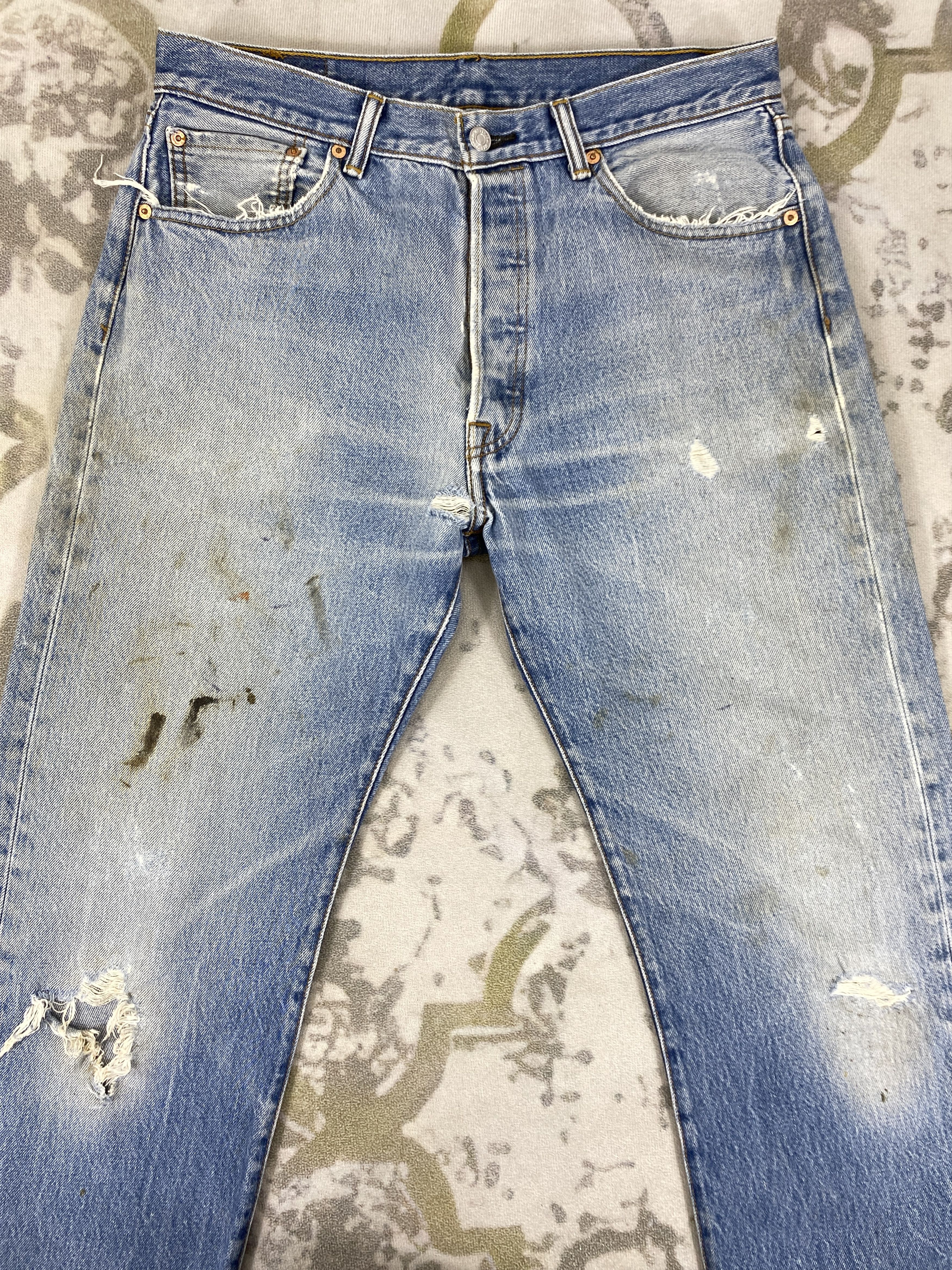 Levi's Wash Blue Vintage Levi's 501 Jeans 32x33 Denim - JN1599 Size US 32 / EU 48 - 1 Thumbnail