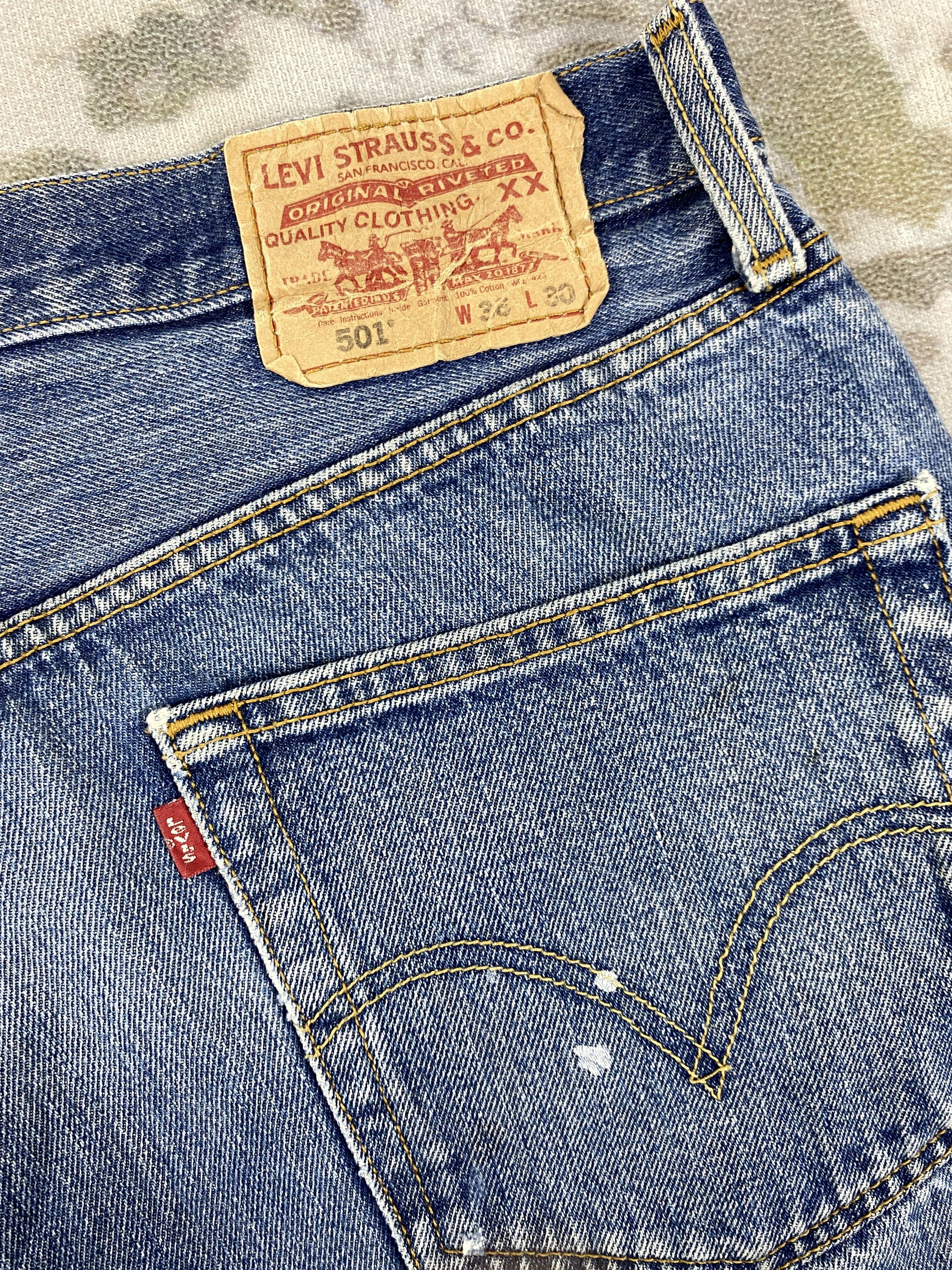 Levi's Wash Blue Levi's 501 Jeans 34x29.5 - JN1600 Size US 34 / EU 50 - 12 Thumbnail