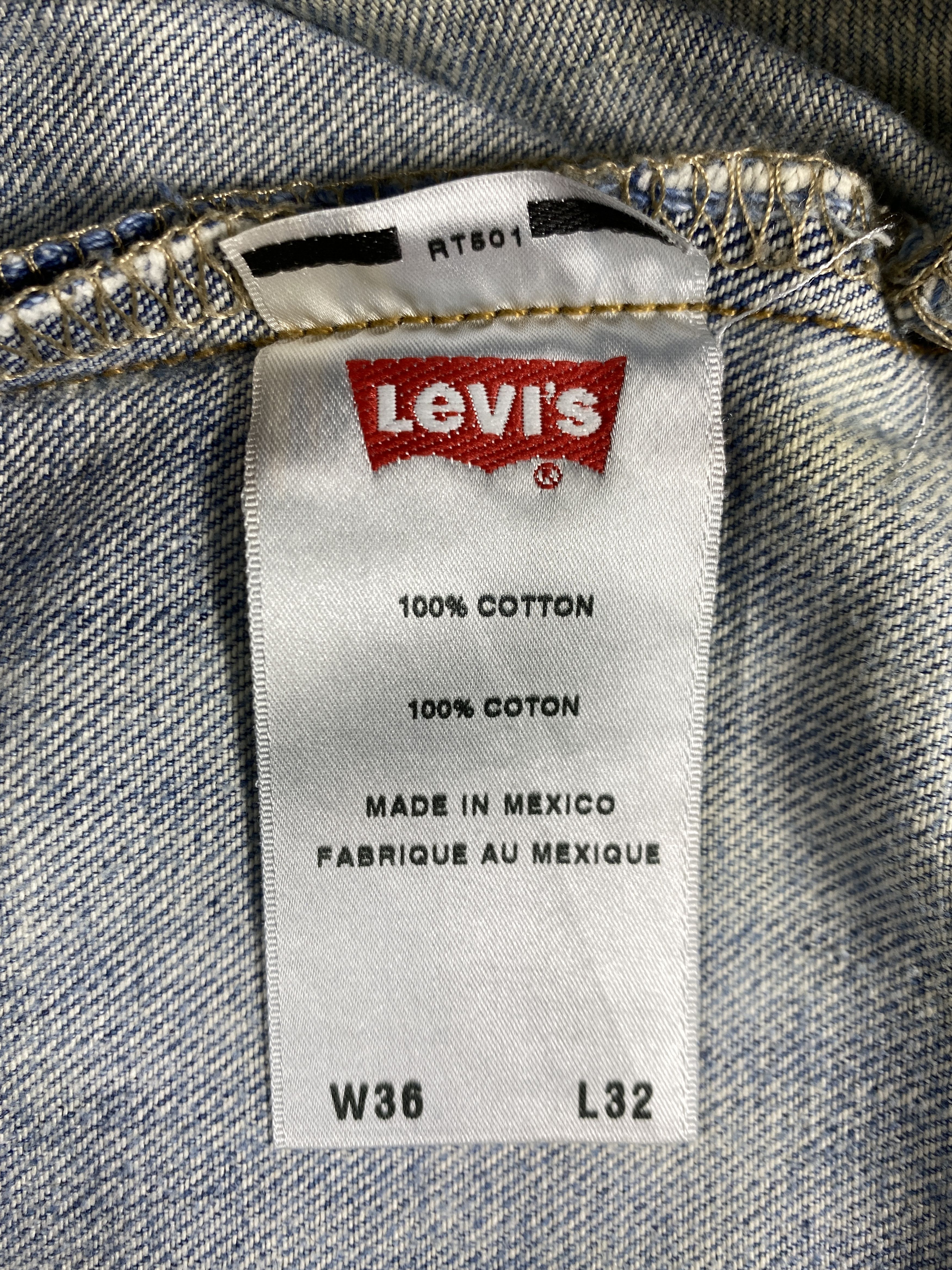 Levi's Blue Wash Vintage Levi's 501 Jeans 35x30.5 Denim - JN1603 Size US 35 - 8 Thumbnail