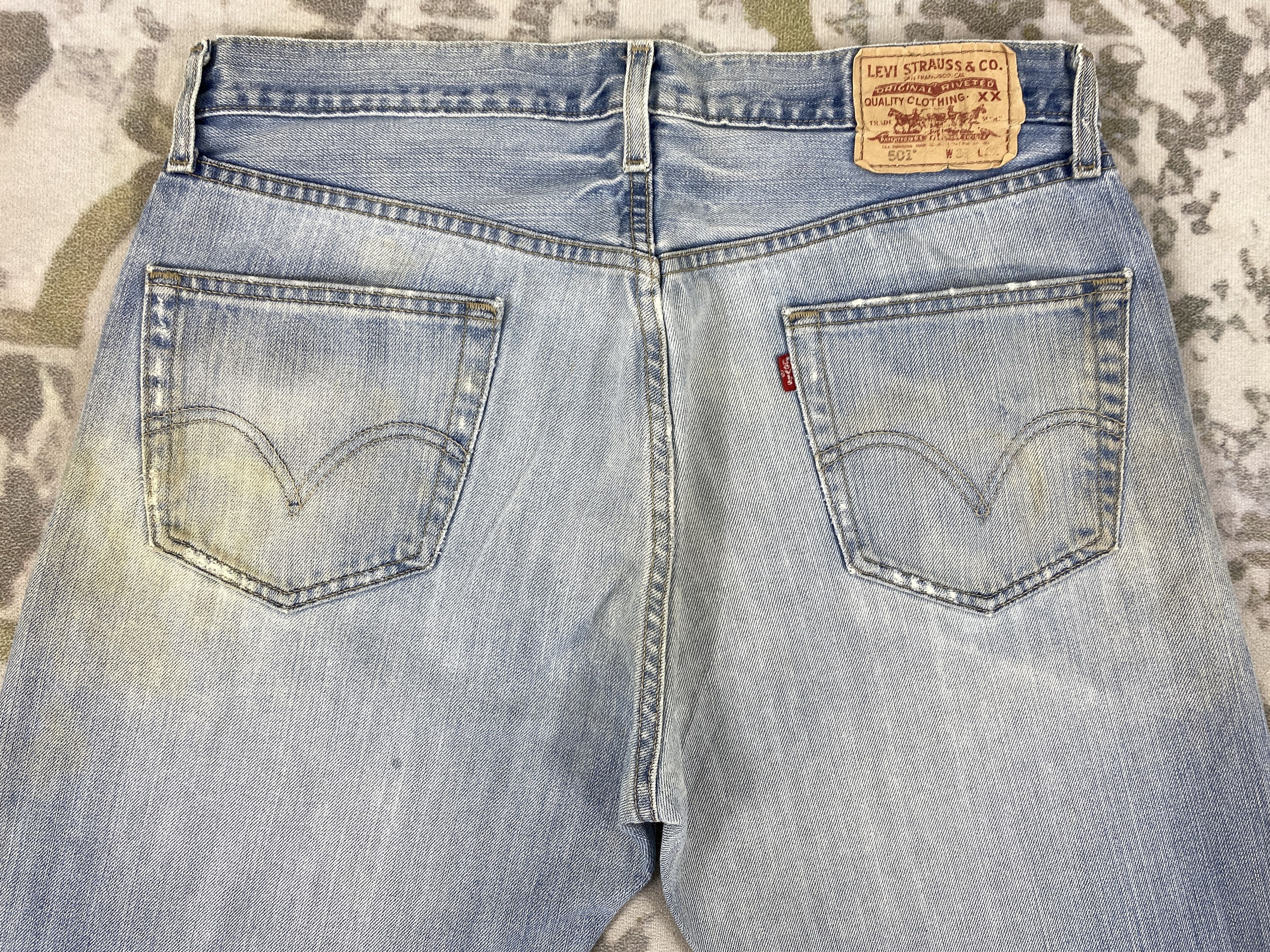 Levi's Blue Wash Vintage Levi's 501 Jeans 35x30.5 Denim - JN1603 Size US 35 - 4 Thumbnail