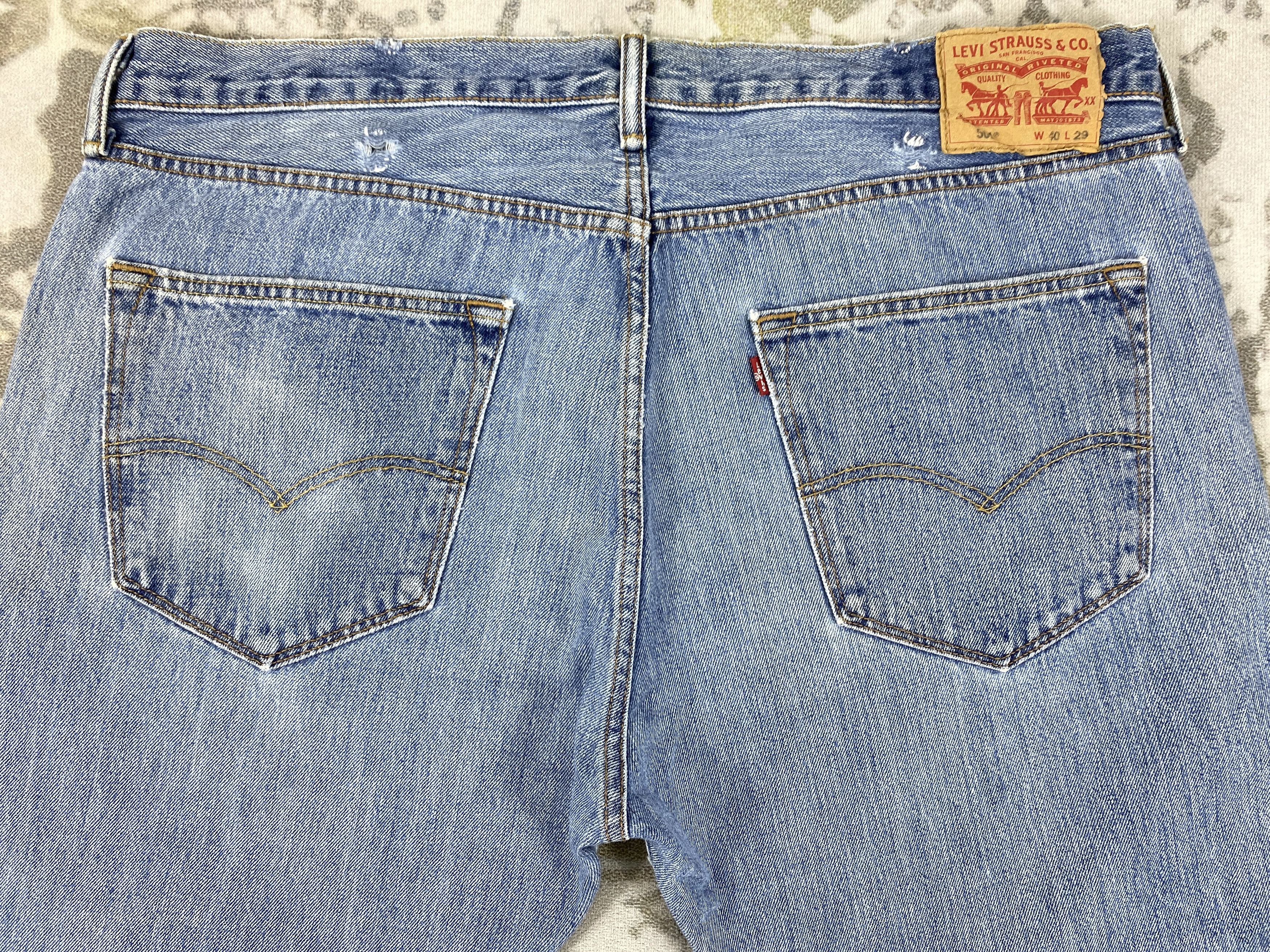 Levi's Vintage Wash Blue Levi's 501 Jeans 40x29 Denim - JN1609 Size US 40 / EU 56 - 4 Thumbnail