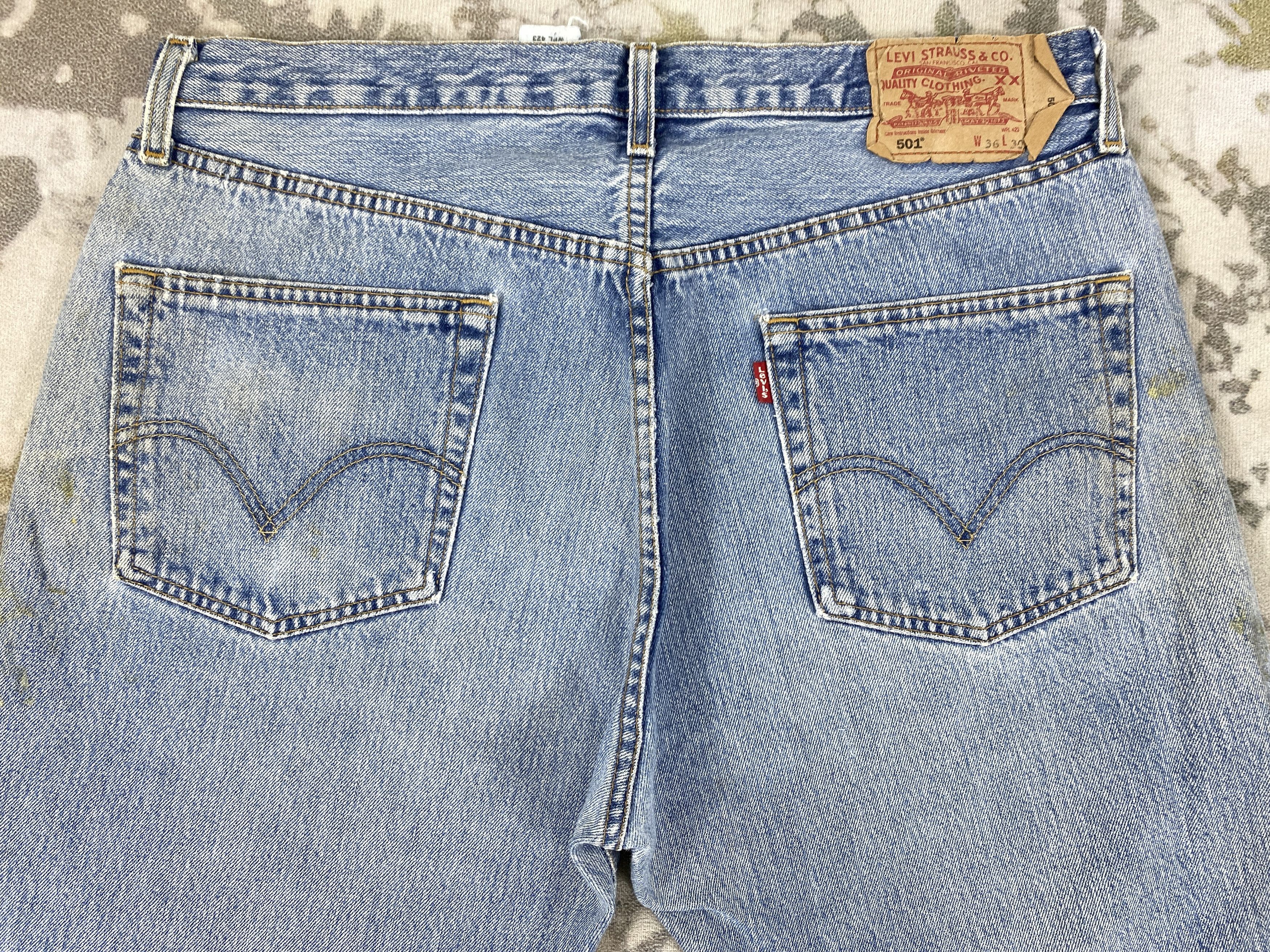 Levi's Blue Wash Vintage Levi's 501 Jeans 34x29 Denim - JN1618 Size US 34 / EU 50 - 4 Thumbnail