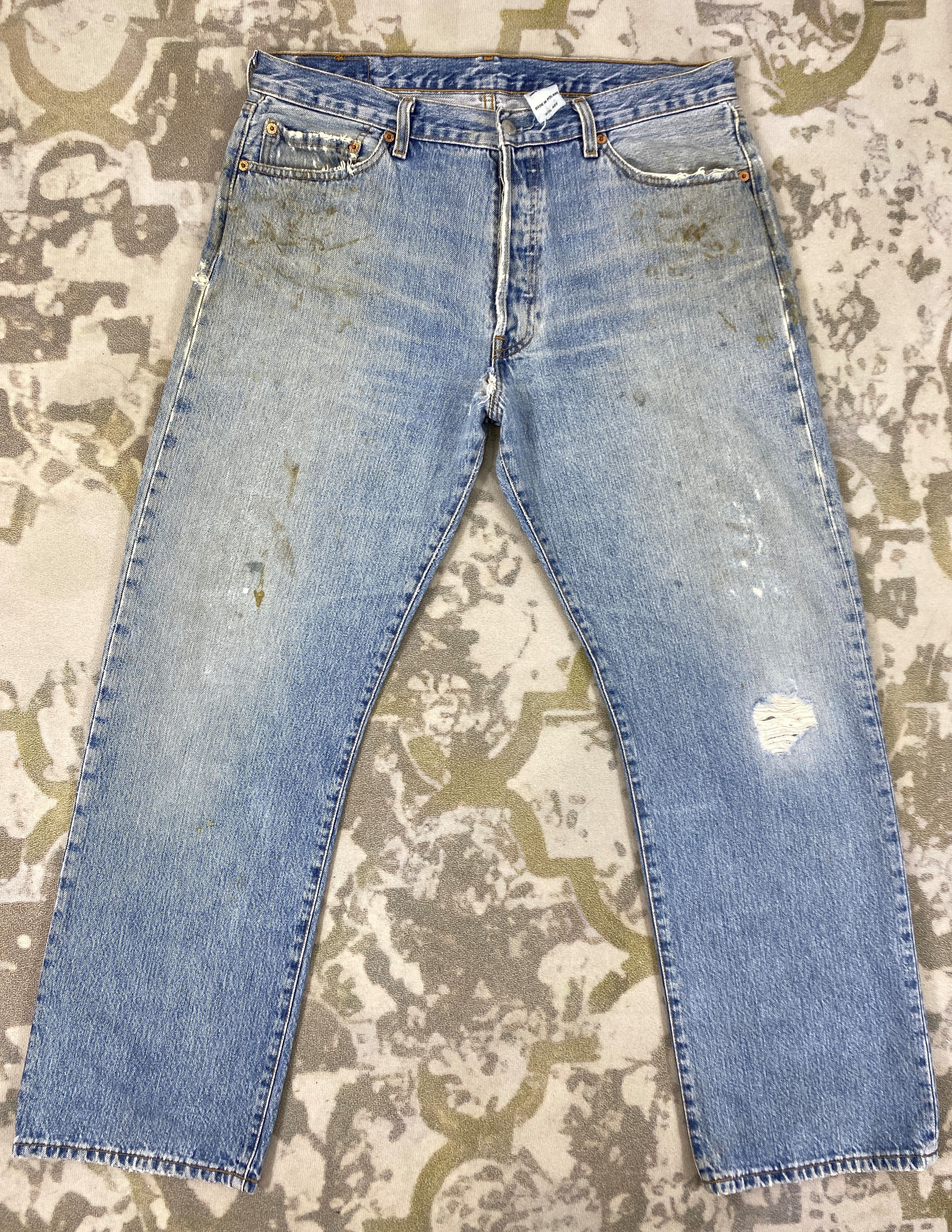 Levi's Blue Wash Vintage Levi's 501 Jeans 34x29 Denim - JN1618 Size US 34 / EU 50 - 1 Thumbnail