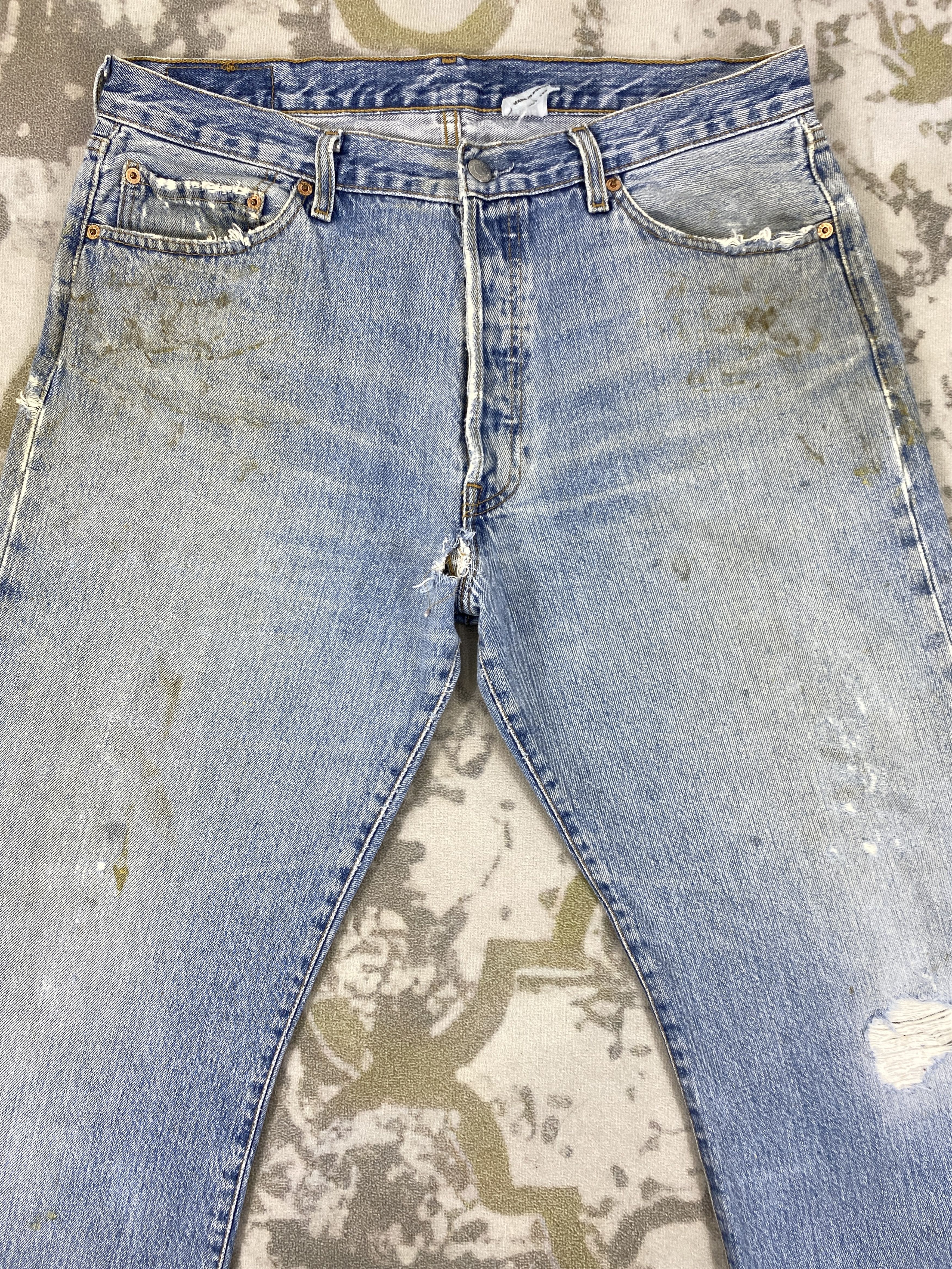 Levi's Blue Wash Vintage Levi's 501 Jeans 34x29 Denim - JN1618 Size US 34 / EU 50 - 3 Thumbnail