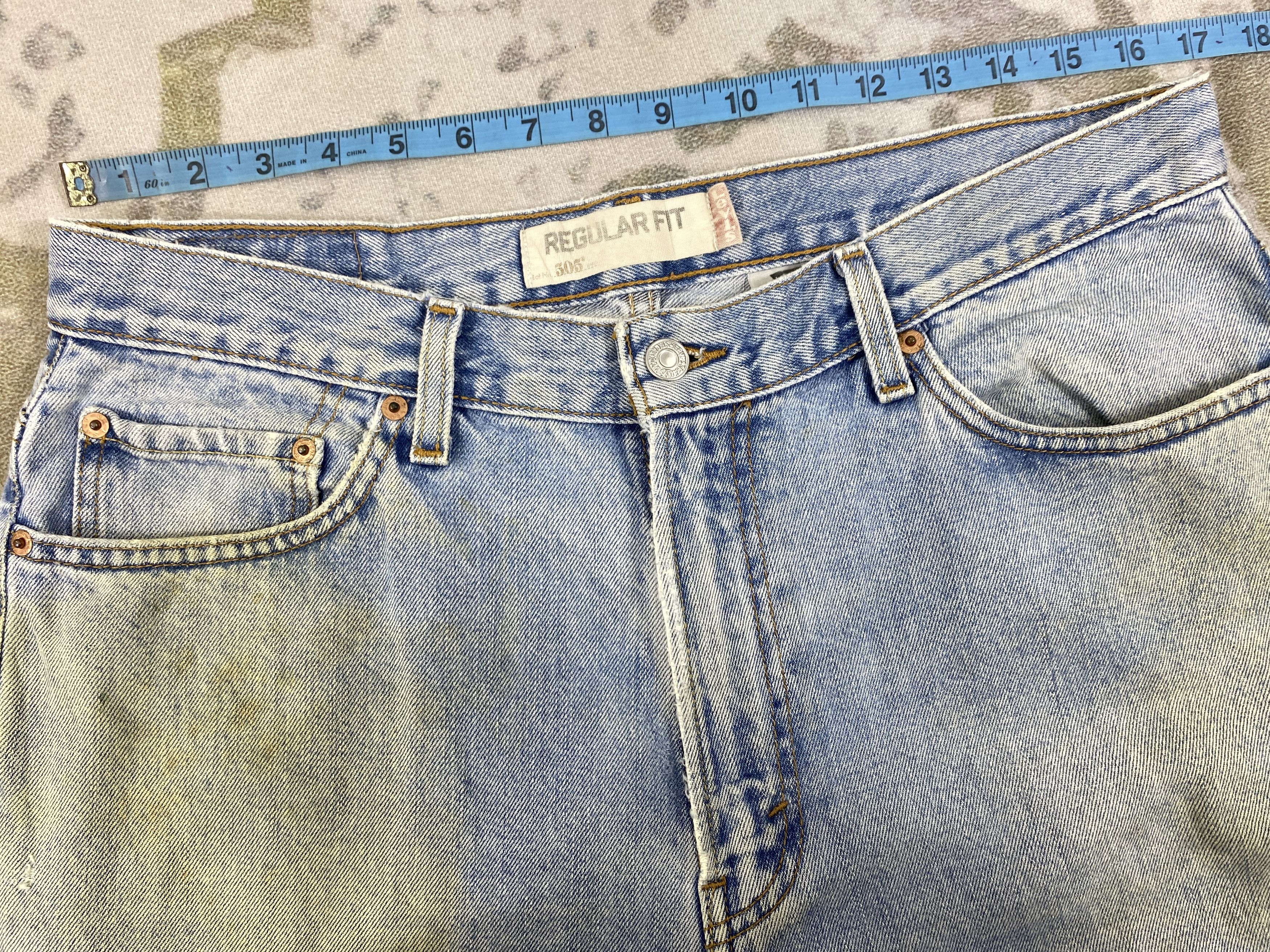 Levi's Light Blue Wash Vintage Levi's 505 Jeans 34x29.5 - JN1745 Size US 34 / EU 50 - 10 Thumbnail