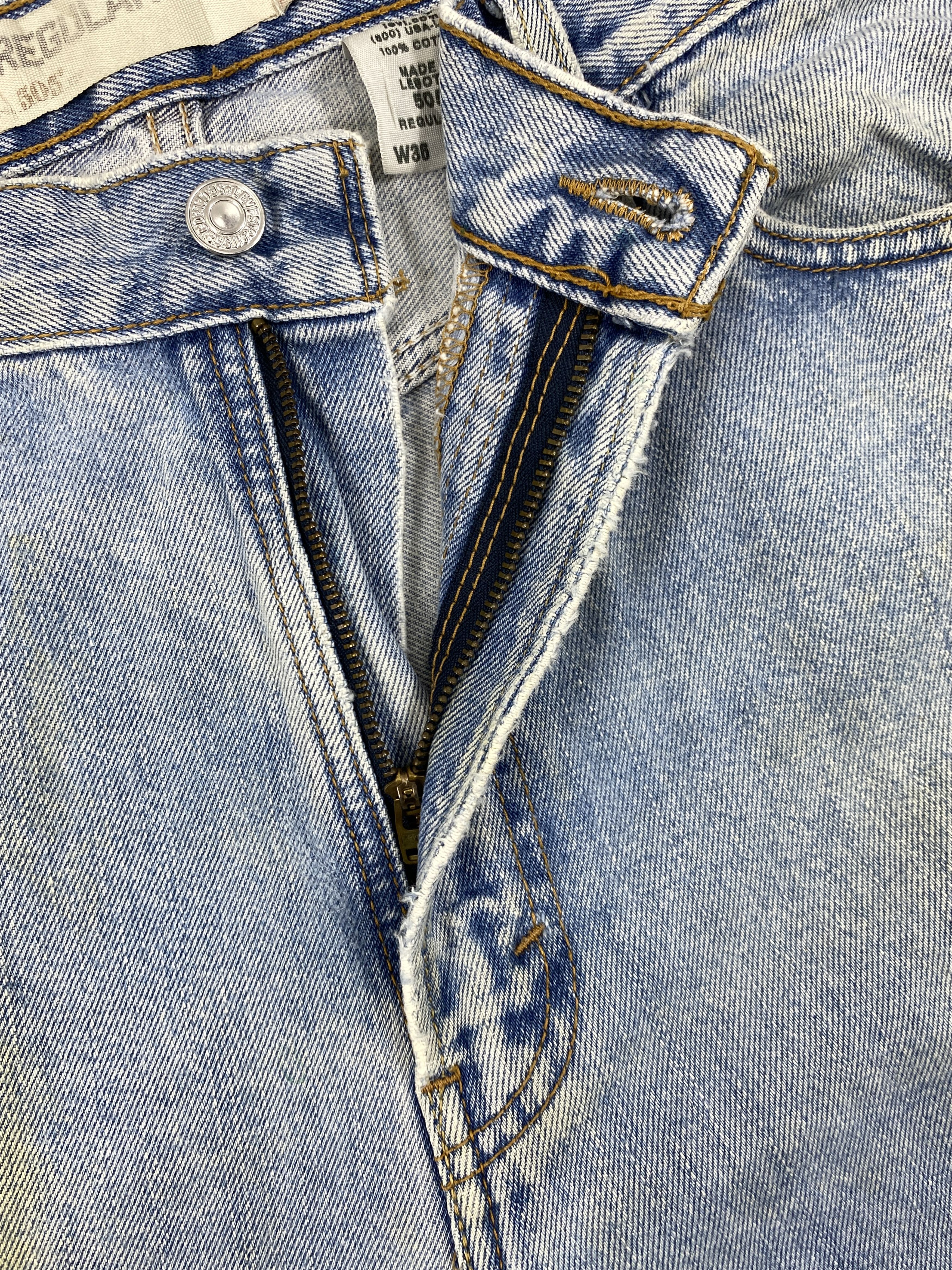 Levi's Light Blue Wash Vintage Levi's 505 Jeans 34x29.5 - JN1745 Size US 34 / EU 50 - 5 Thumbnail