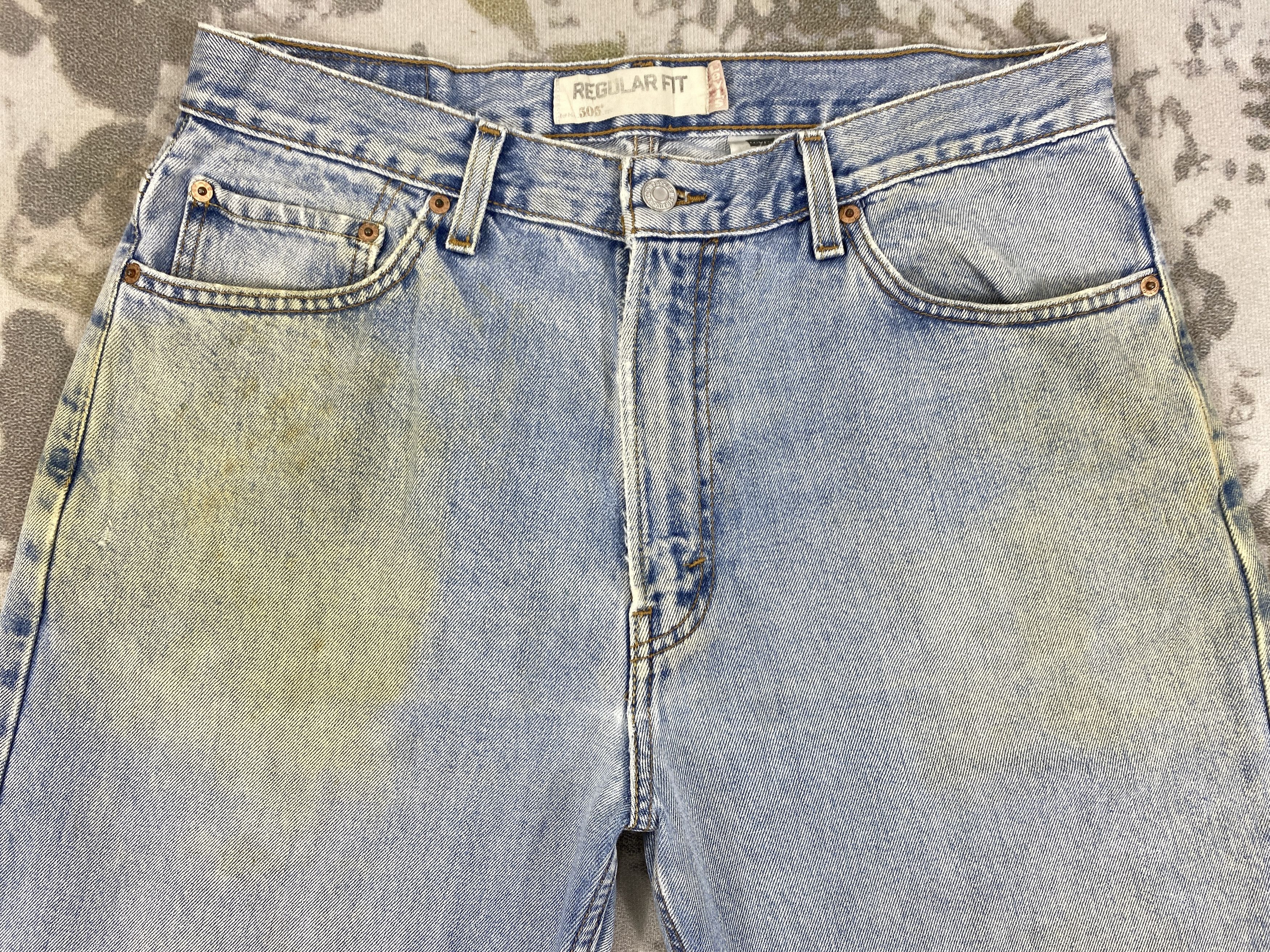 Levi's Light Blue Wash Vintage Levi's 505 Jeans 34x29.5 - JN1745 Size US 34 / EU 50 - 3 Thumbnail